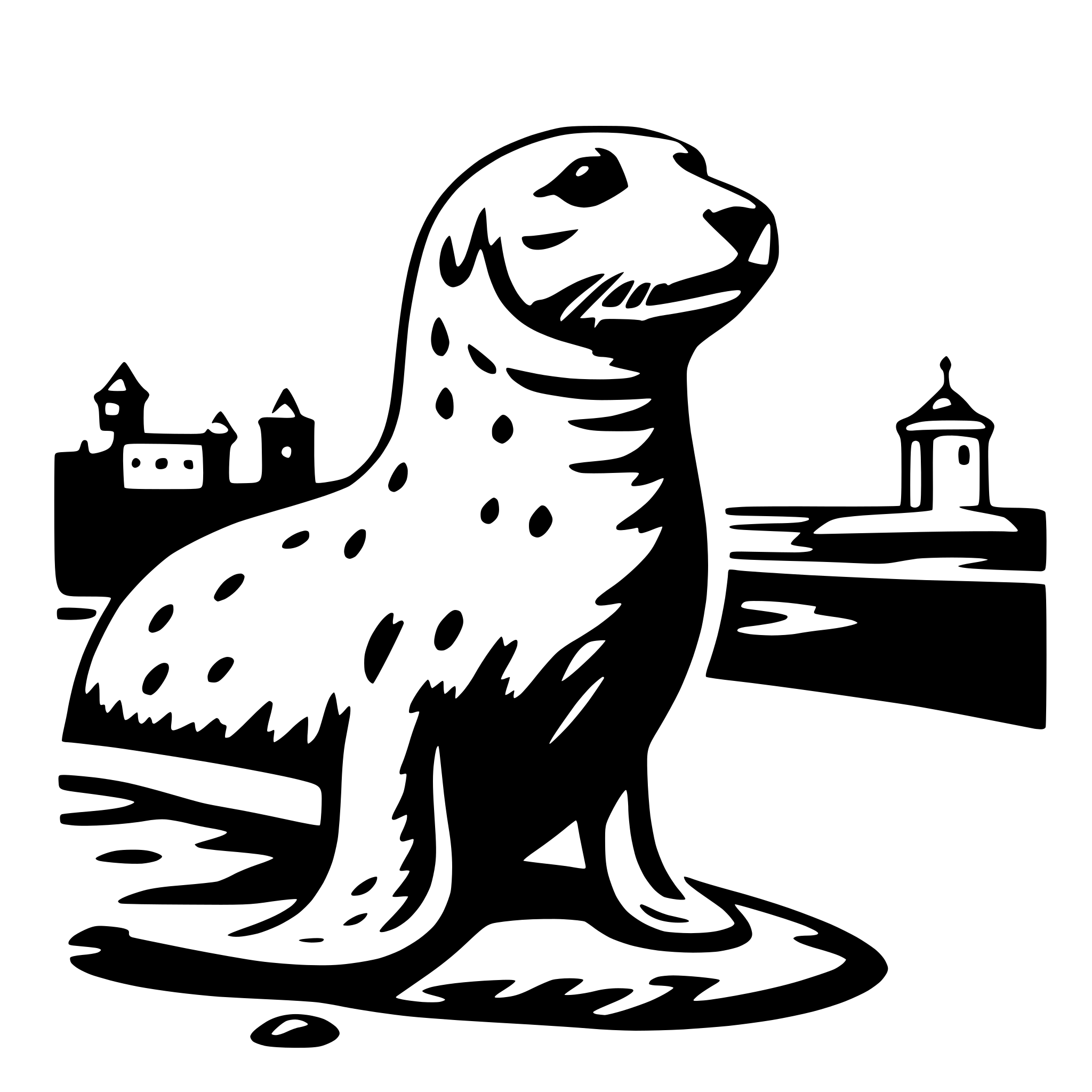 AI-generated SVG of a harbor seal
