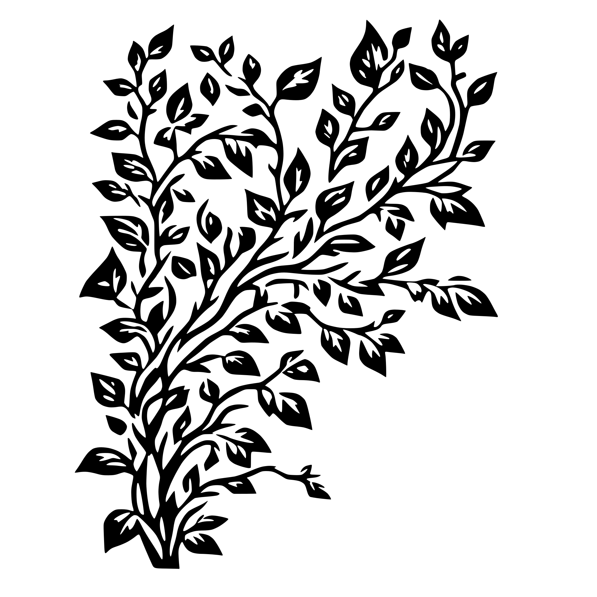 AI-generated SVG of 'vines that wrap around the edges of a sheet of paper, .112345698711'