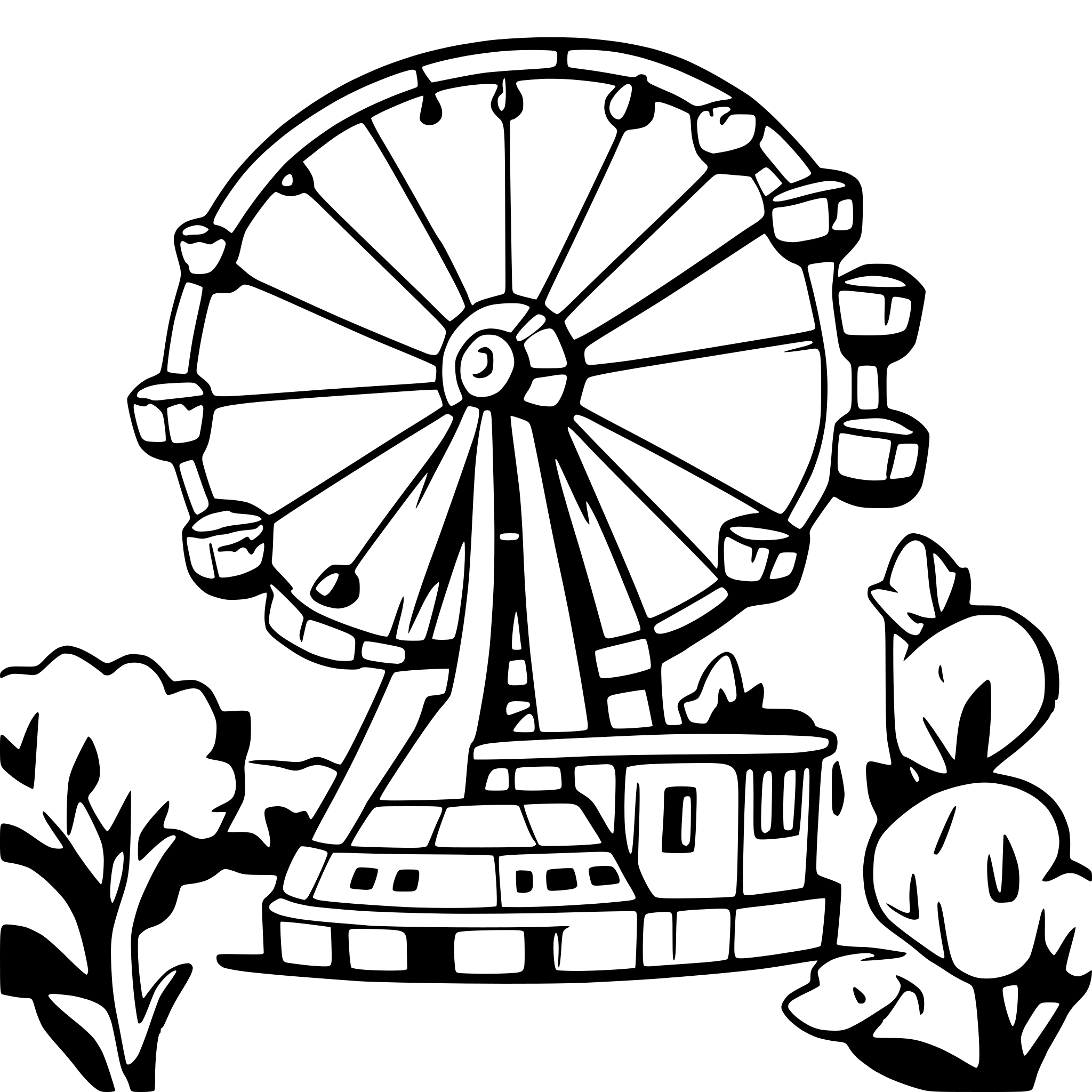 AI-generated SVG of a ferris wheel