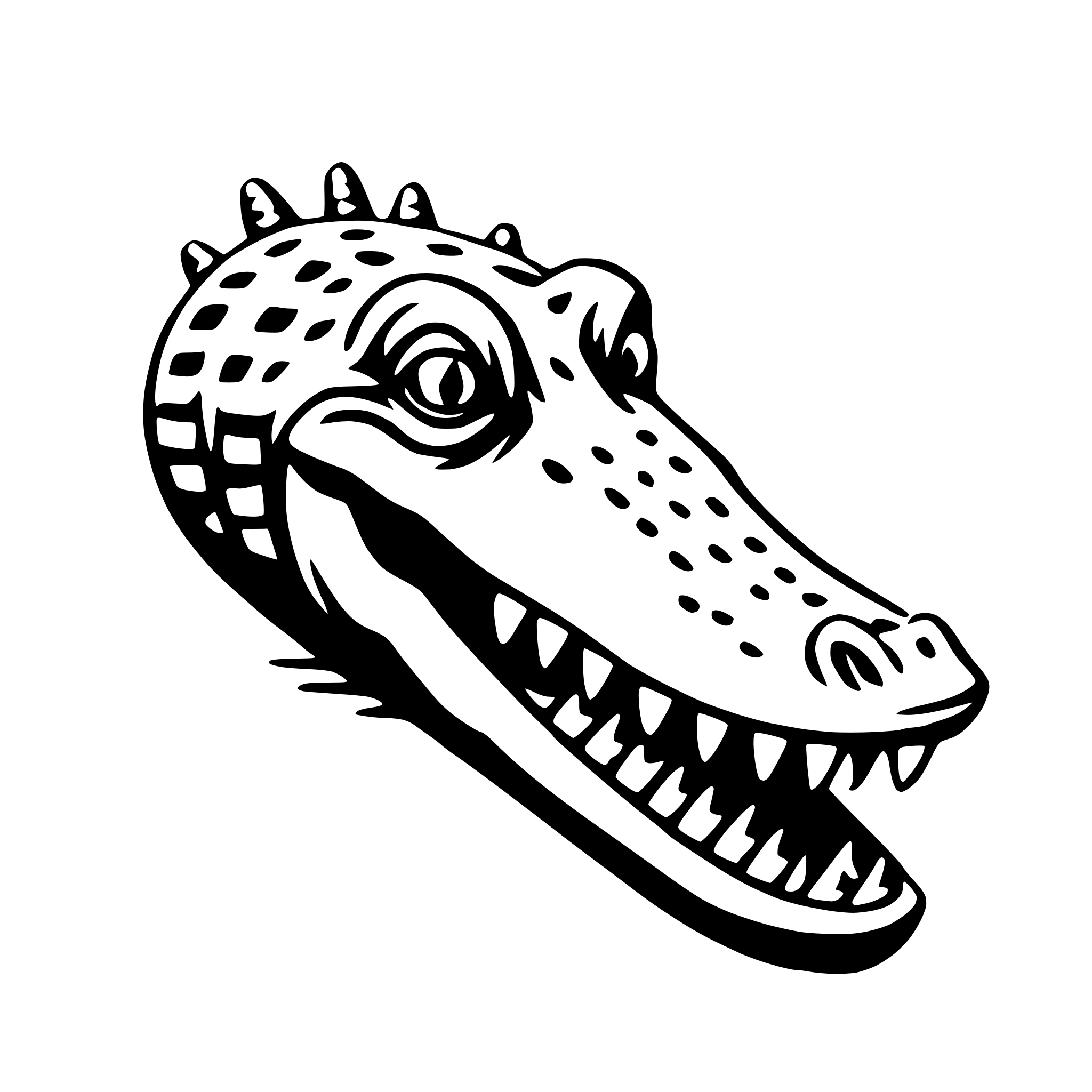 AI-generated SVG of a alligator
