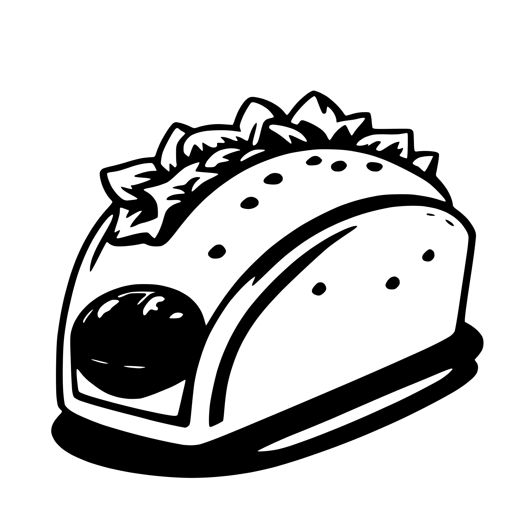 AI-generated SVG of a taco