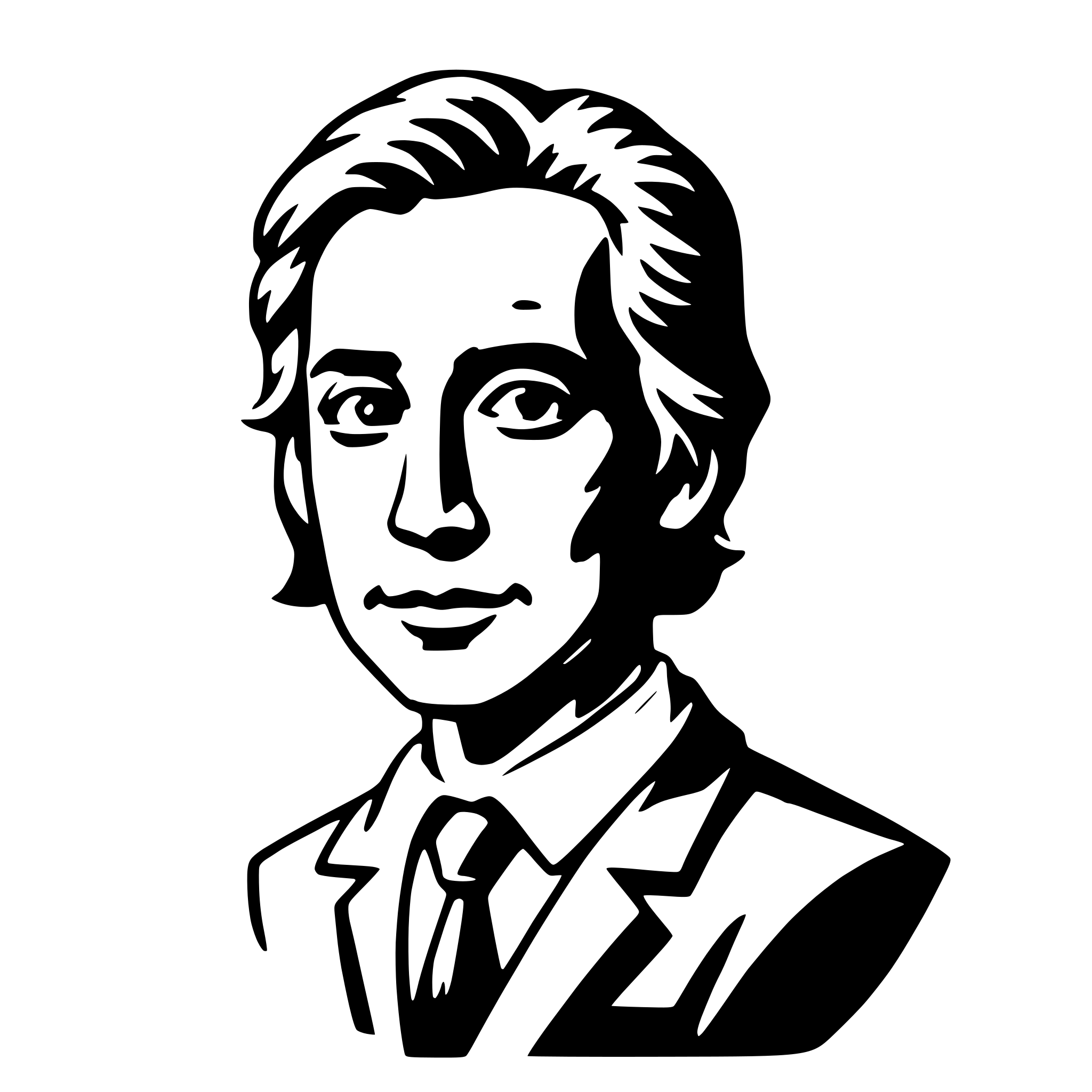 AI-generated SVG of a physicist