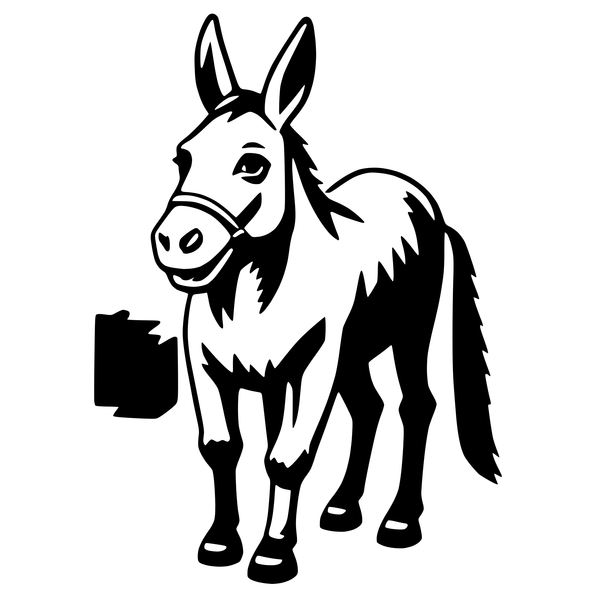 AI-generated SVG of a donkey