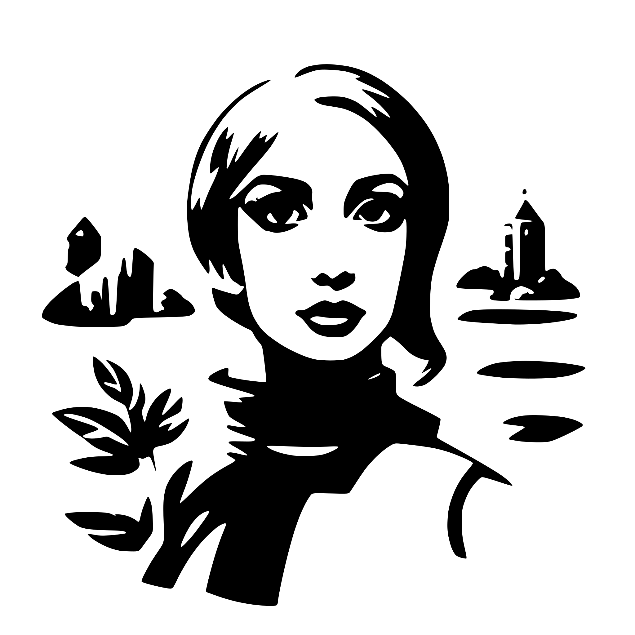 AI-generated SVG of a black and white