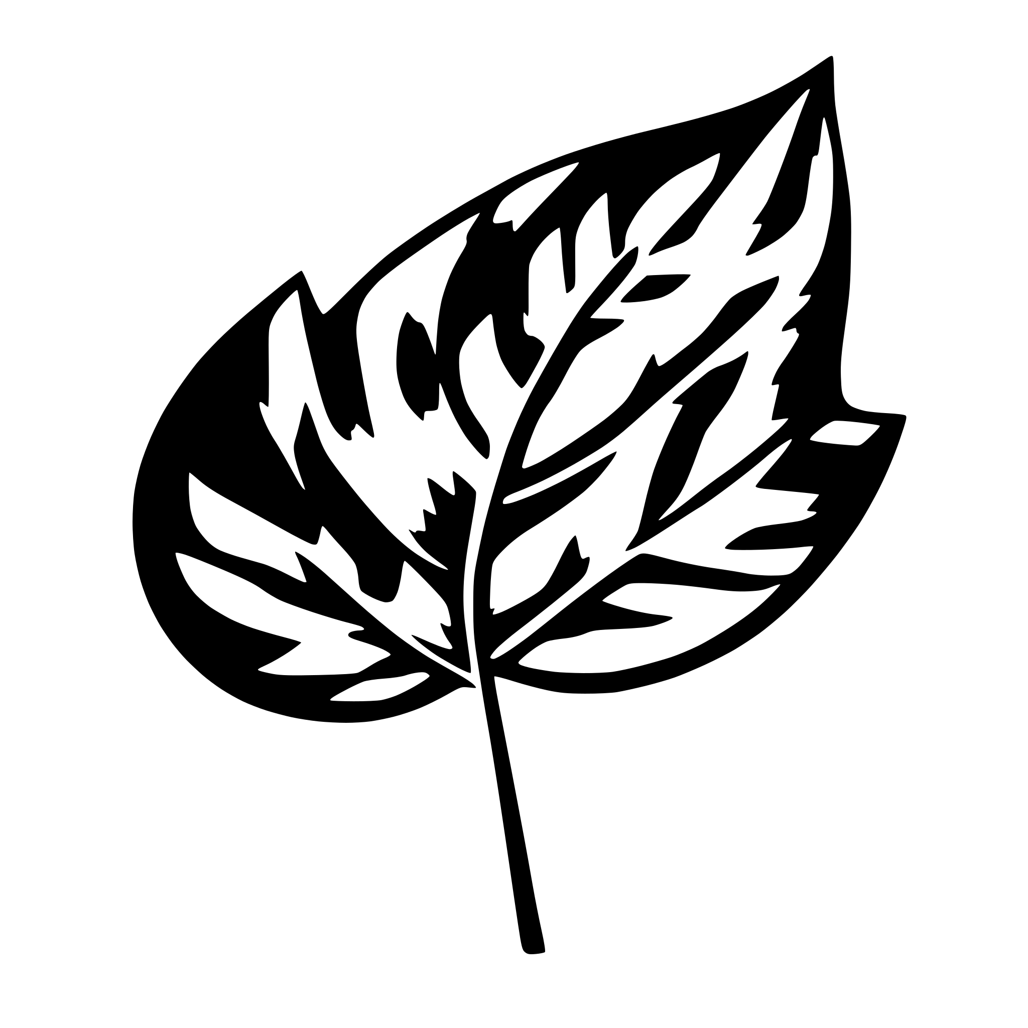 AI-generated SVG of a 1 very simple leaf falling that is solid