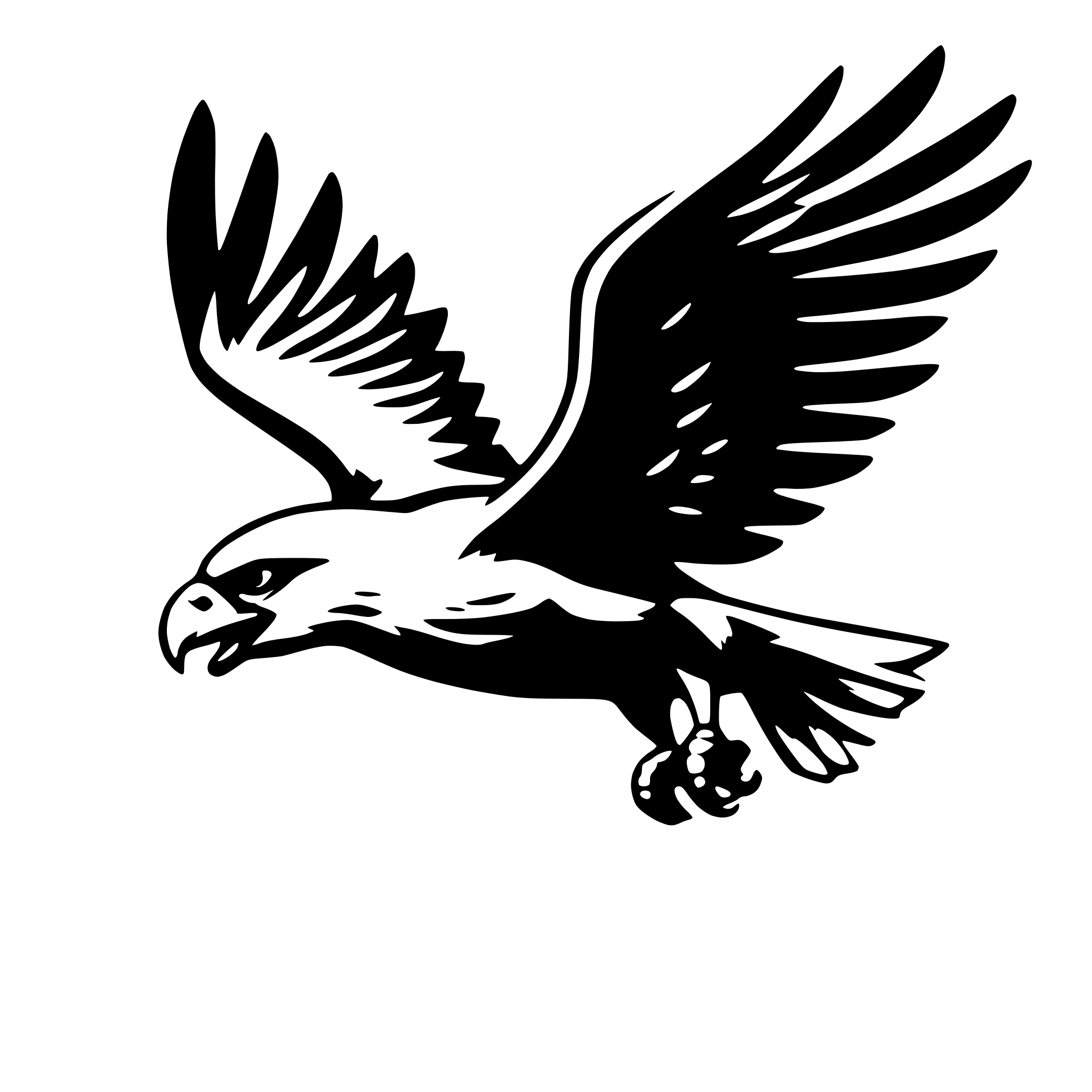 AI-generated SVG of 'flying eagle'