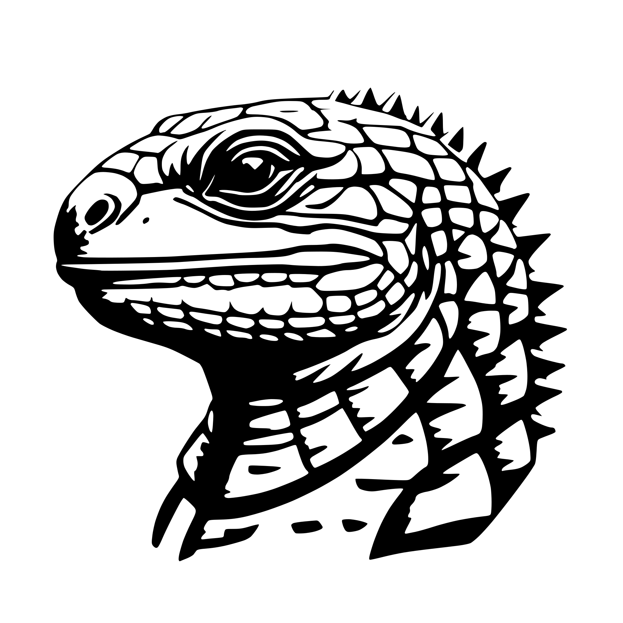 AI-generated SVG of 'Uromastyx, head'