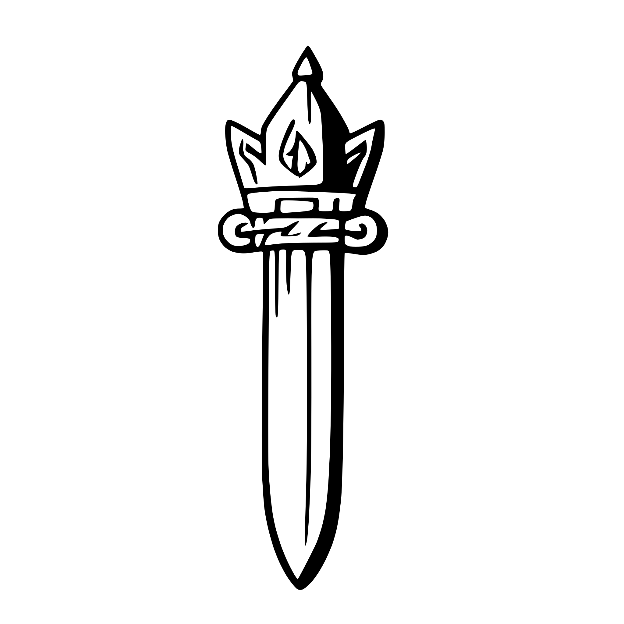 AI-generated SVG of 'a medieval sword with crown and castle'