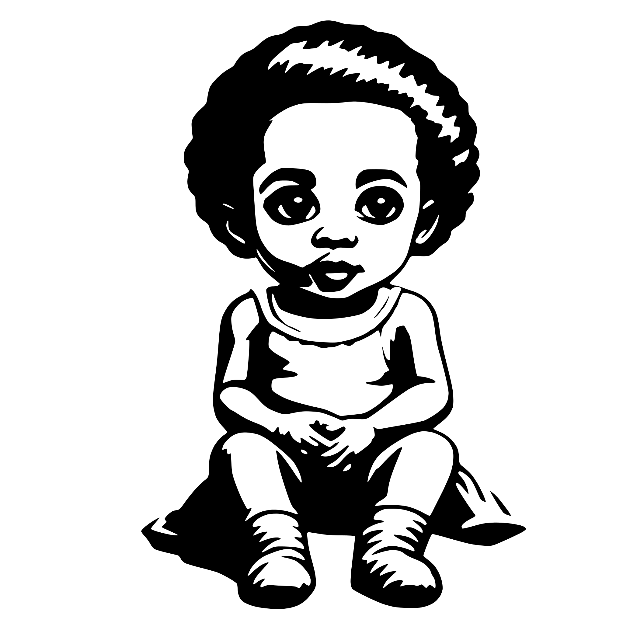 AI-generated SVG of 'little black baby'