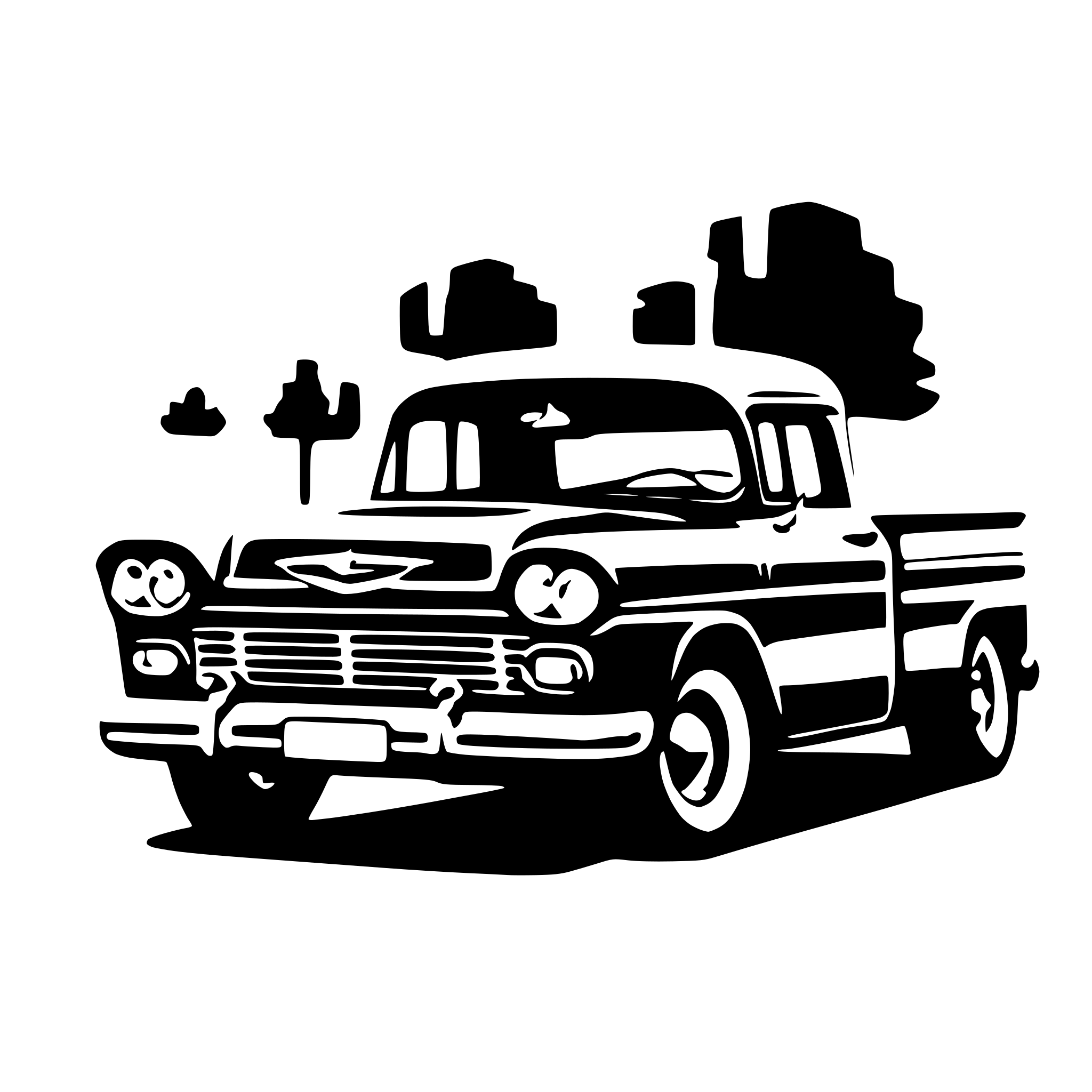 AI-generated SVG of a 1959 fleetside pickup