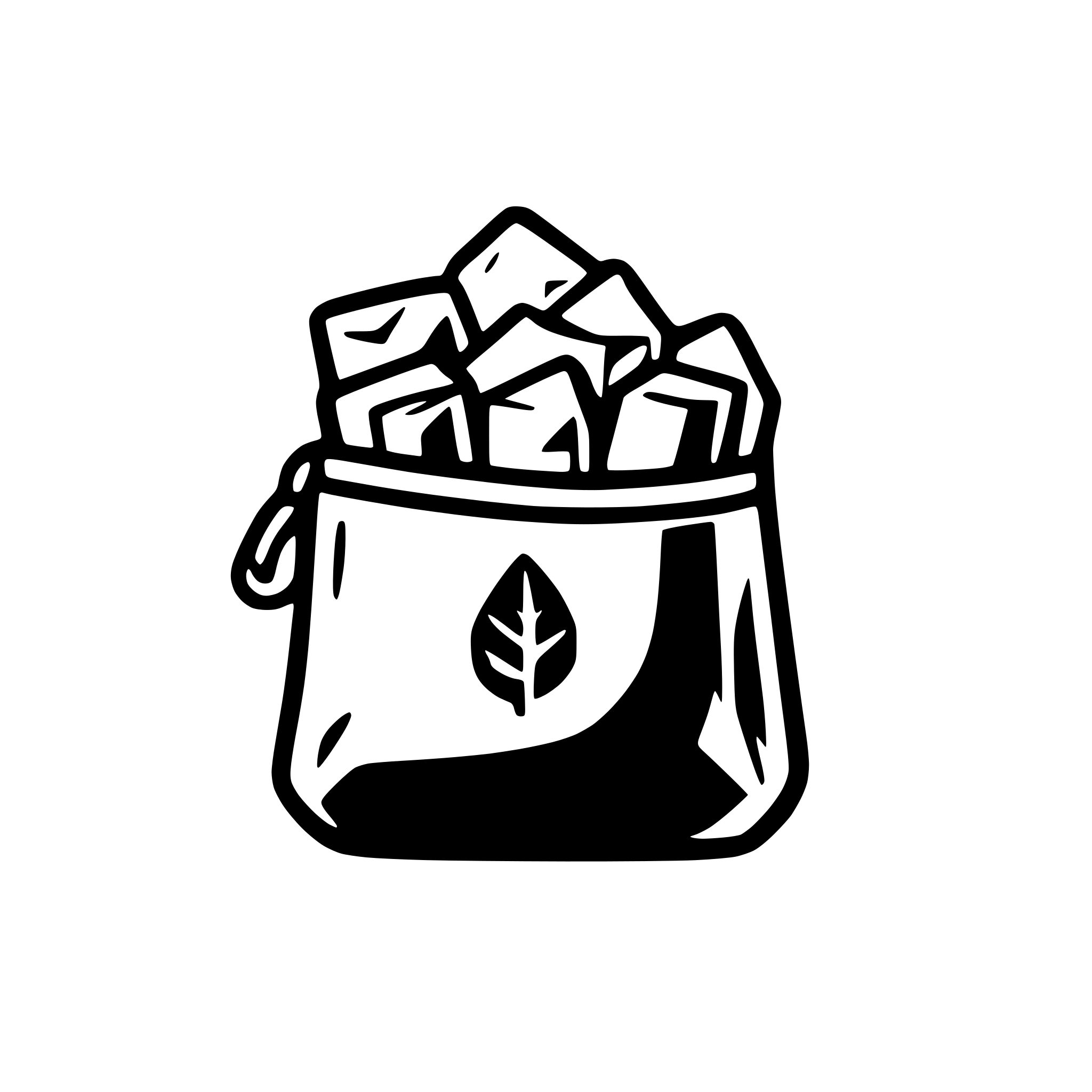 AI-generated SVG of a a pouch of shards