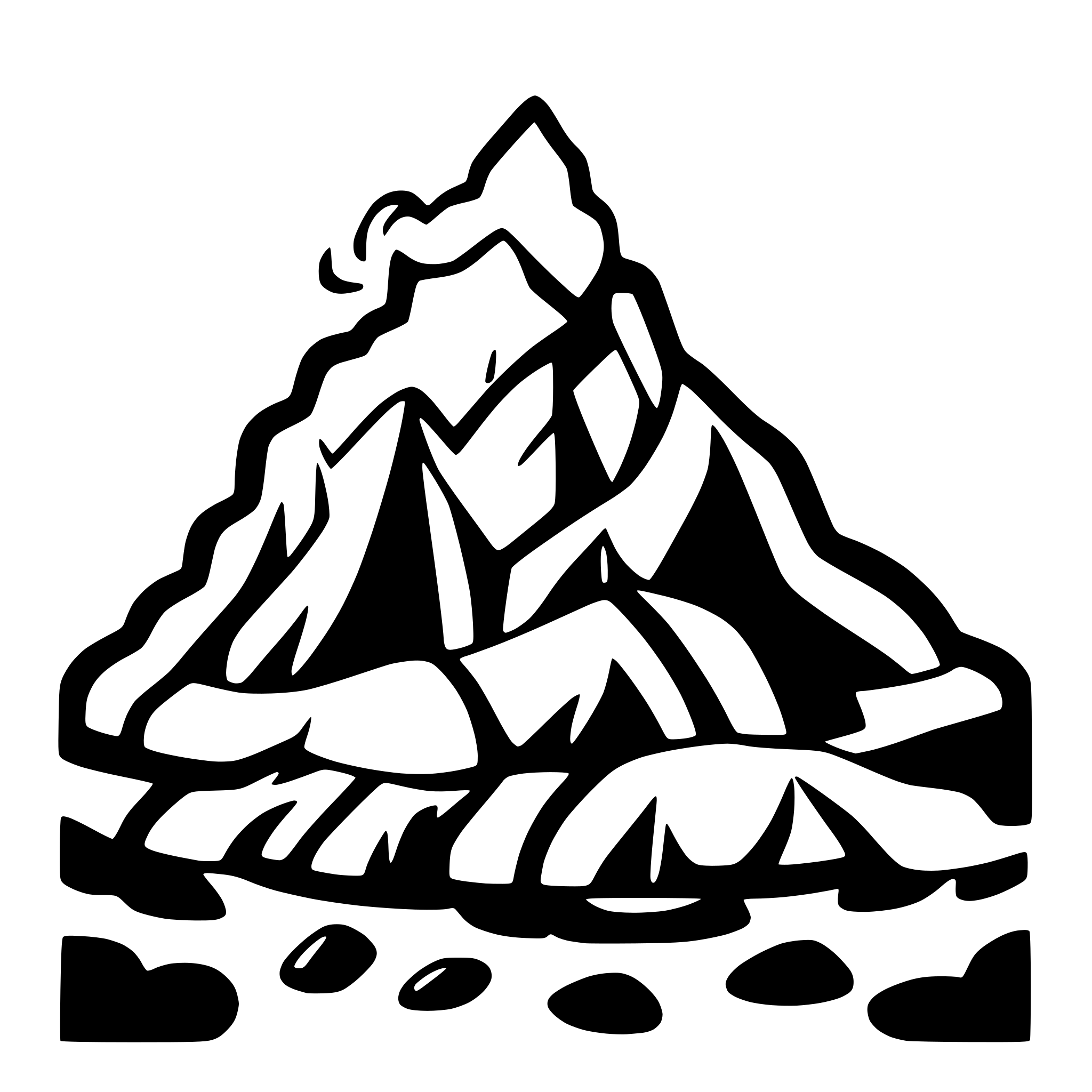 AI-generated SVG of a stylized volcano coloured