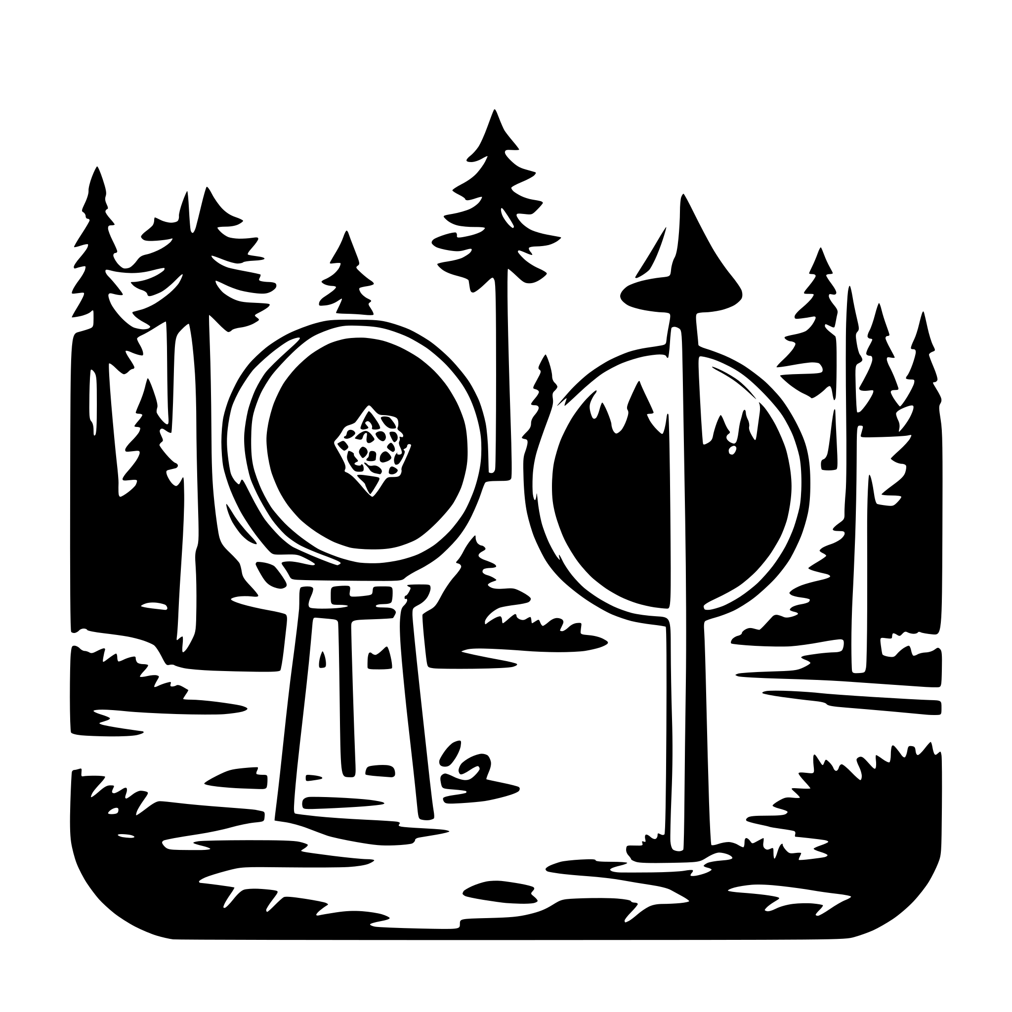AI-generated SVG of 'phenakistiscope disc golf design'