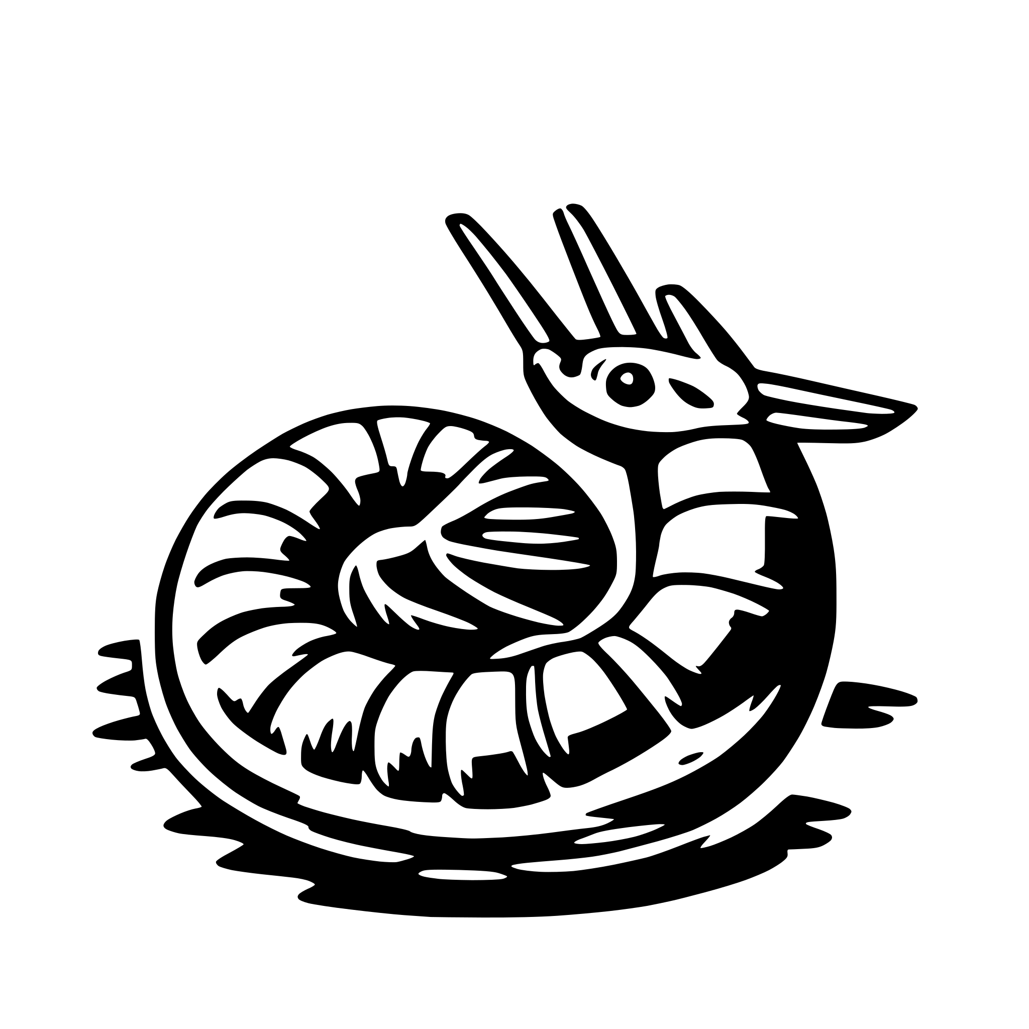 AI-generated SVG of a shrimp