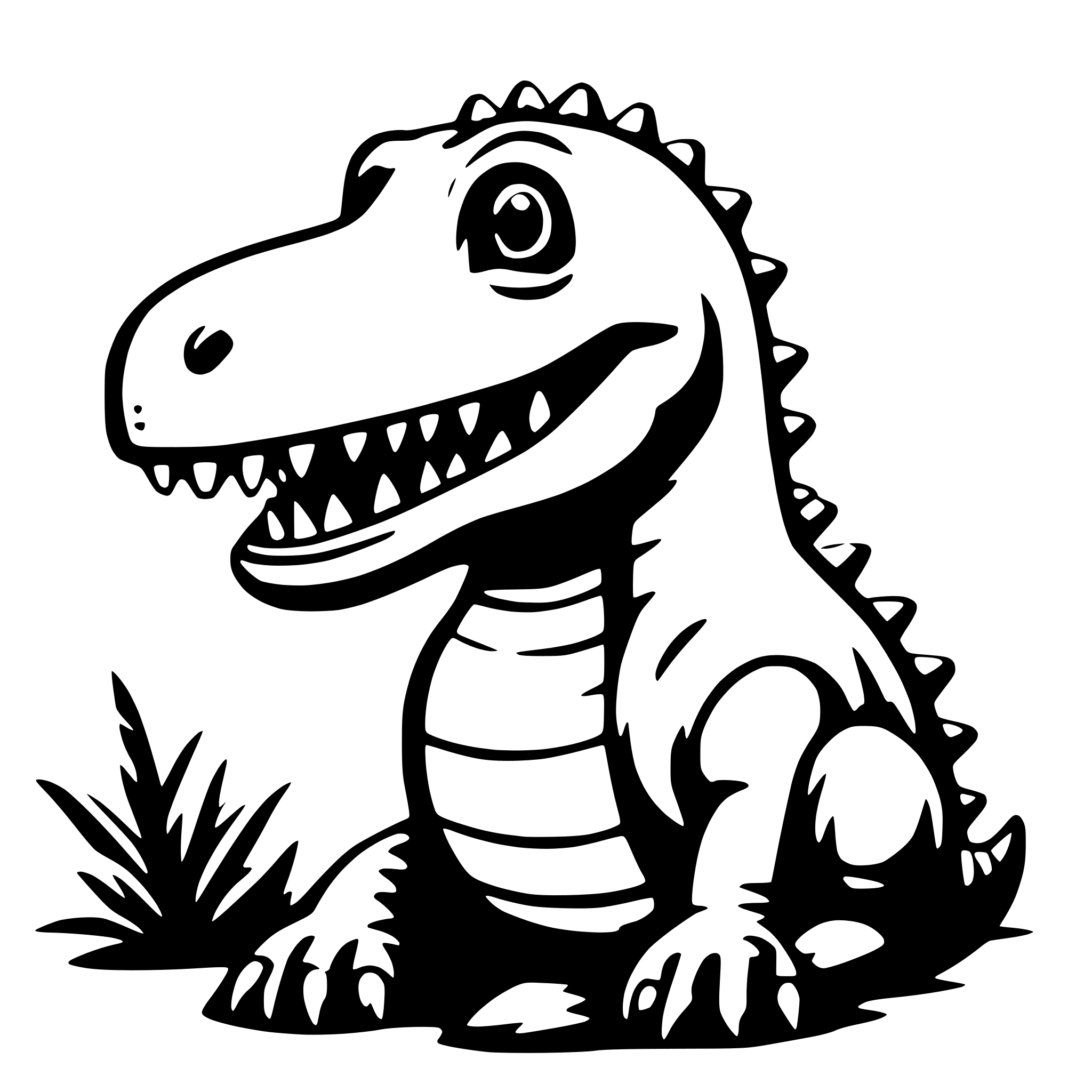 AI-generated SVG of 'Jolly dinosaur'