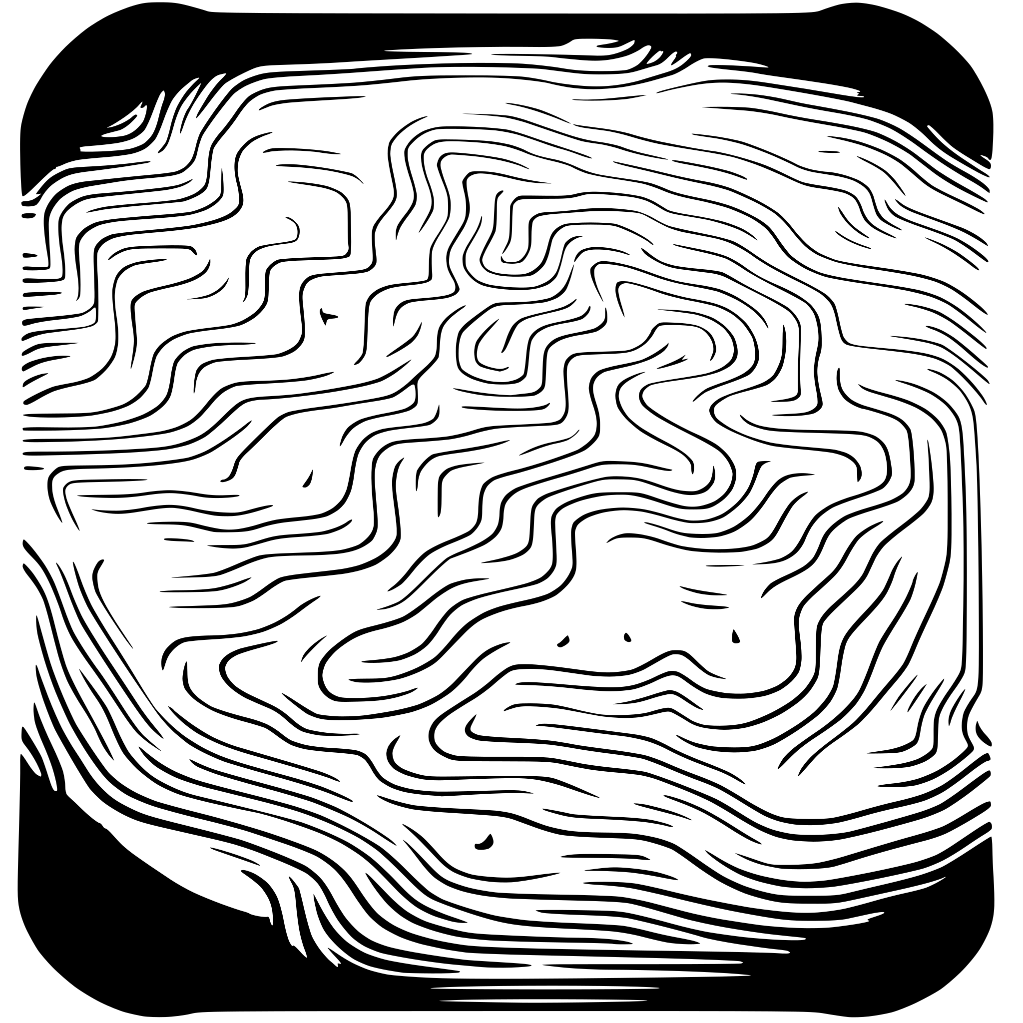 AI-generated SVG of 'A topographic map'