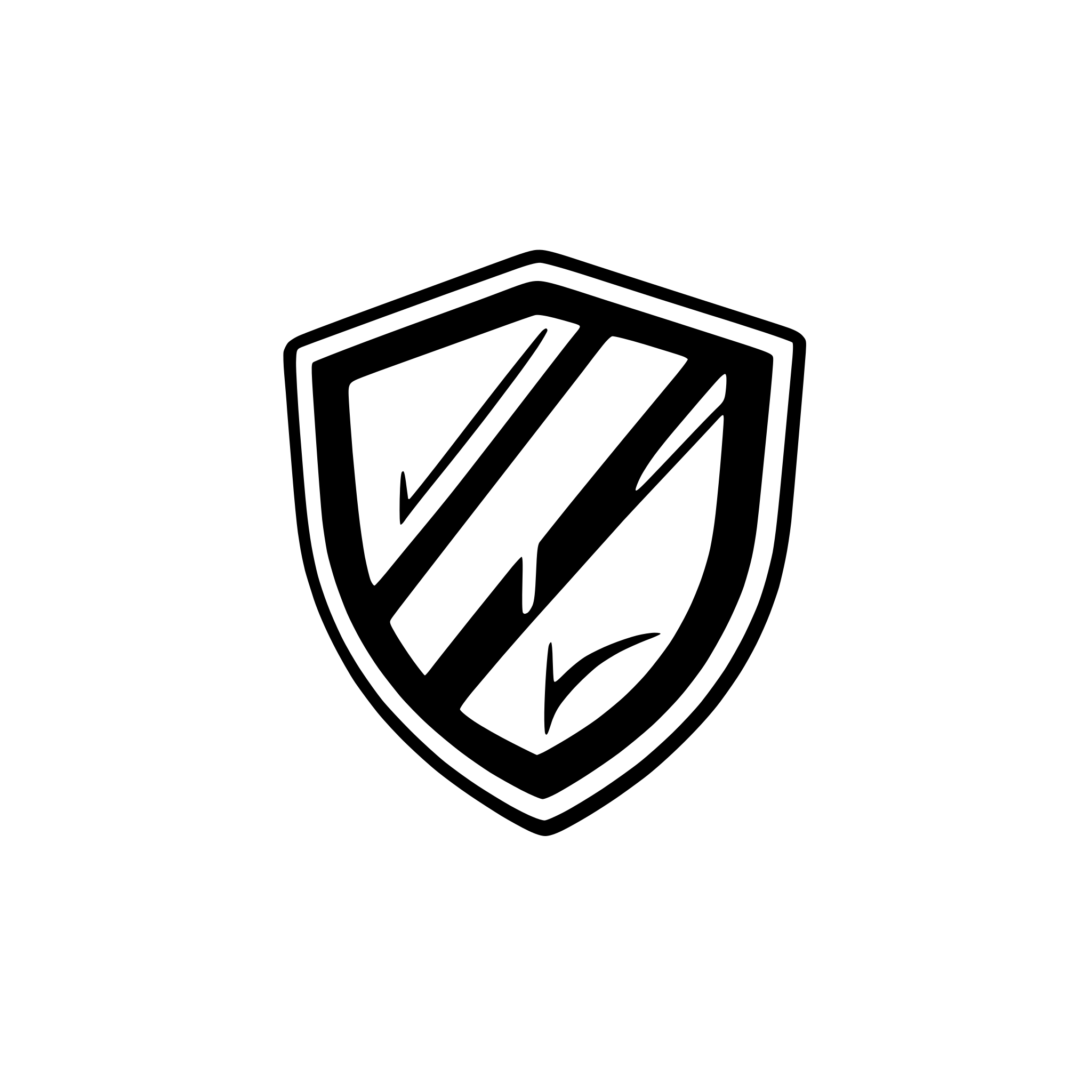 AI-generated SVG of a stylized shield with diagonal line