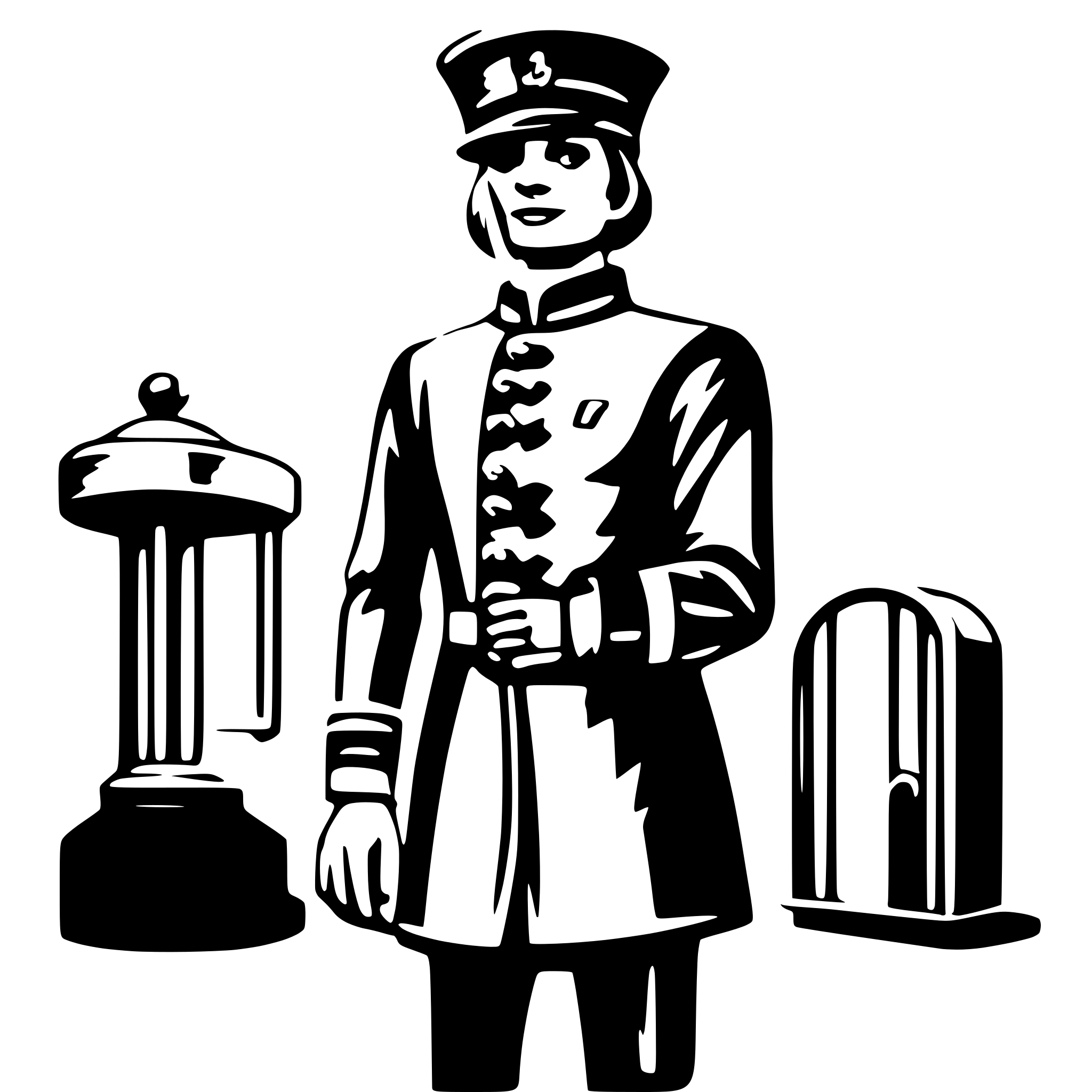 AI-generated SVG of a bellhop