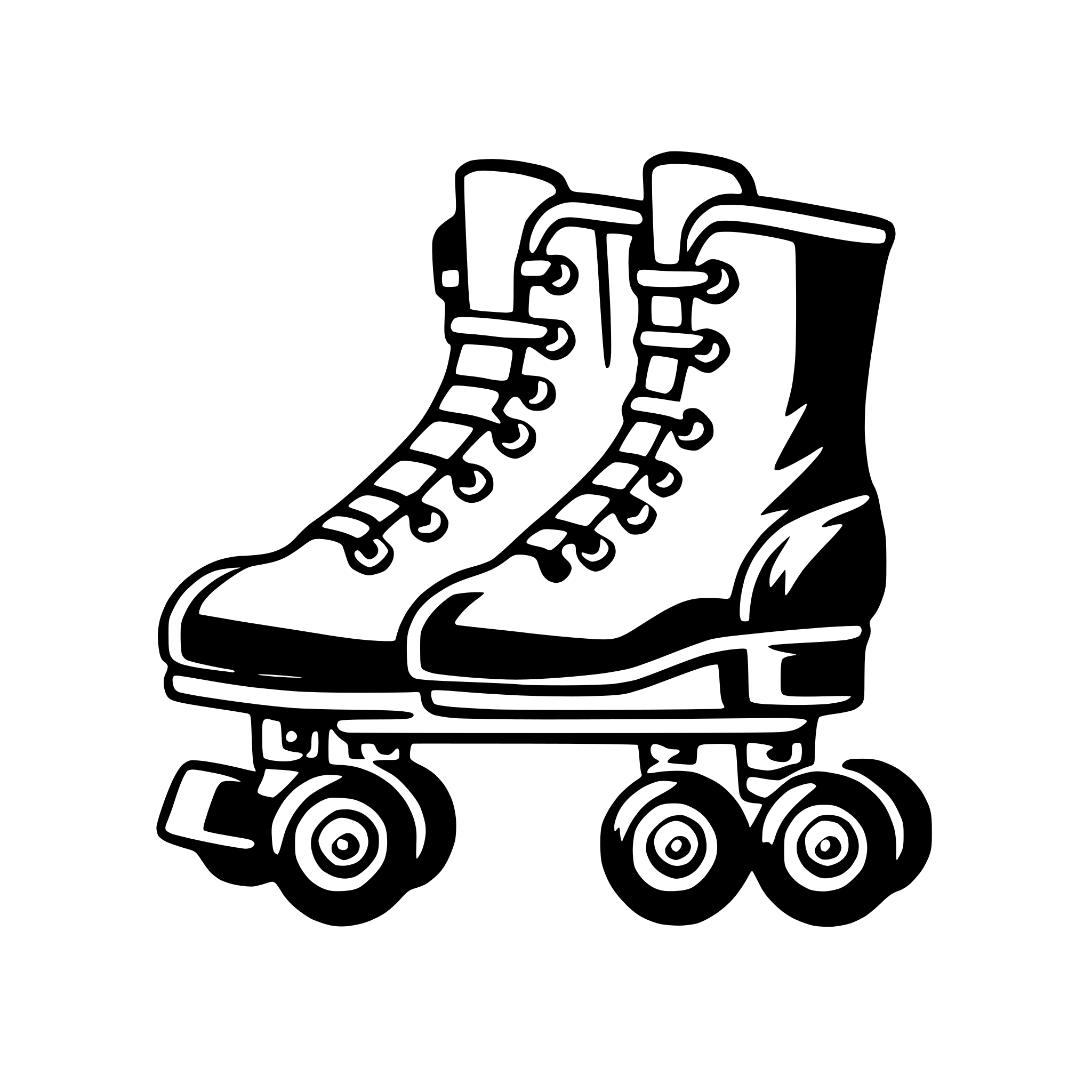AI-generated SVG of 'roller skates'