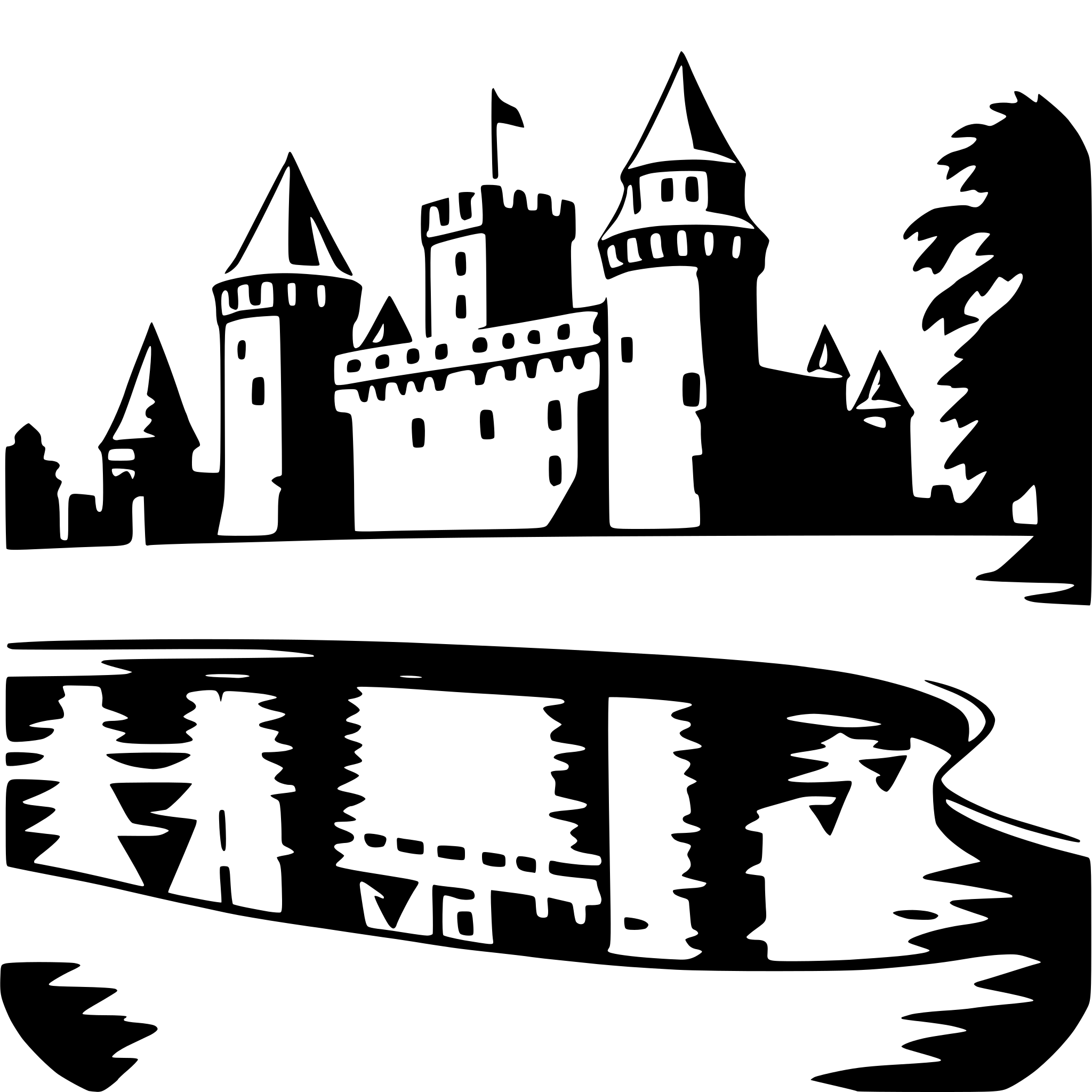 AI-generated SVG of 'malbork castle'
