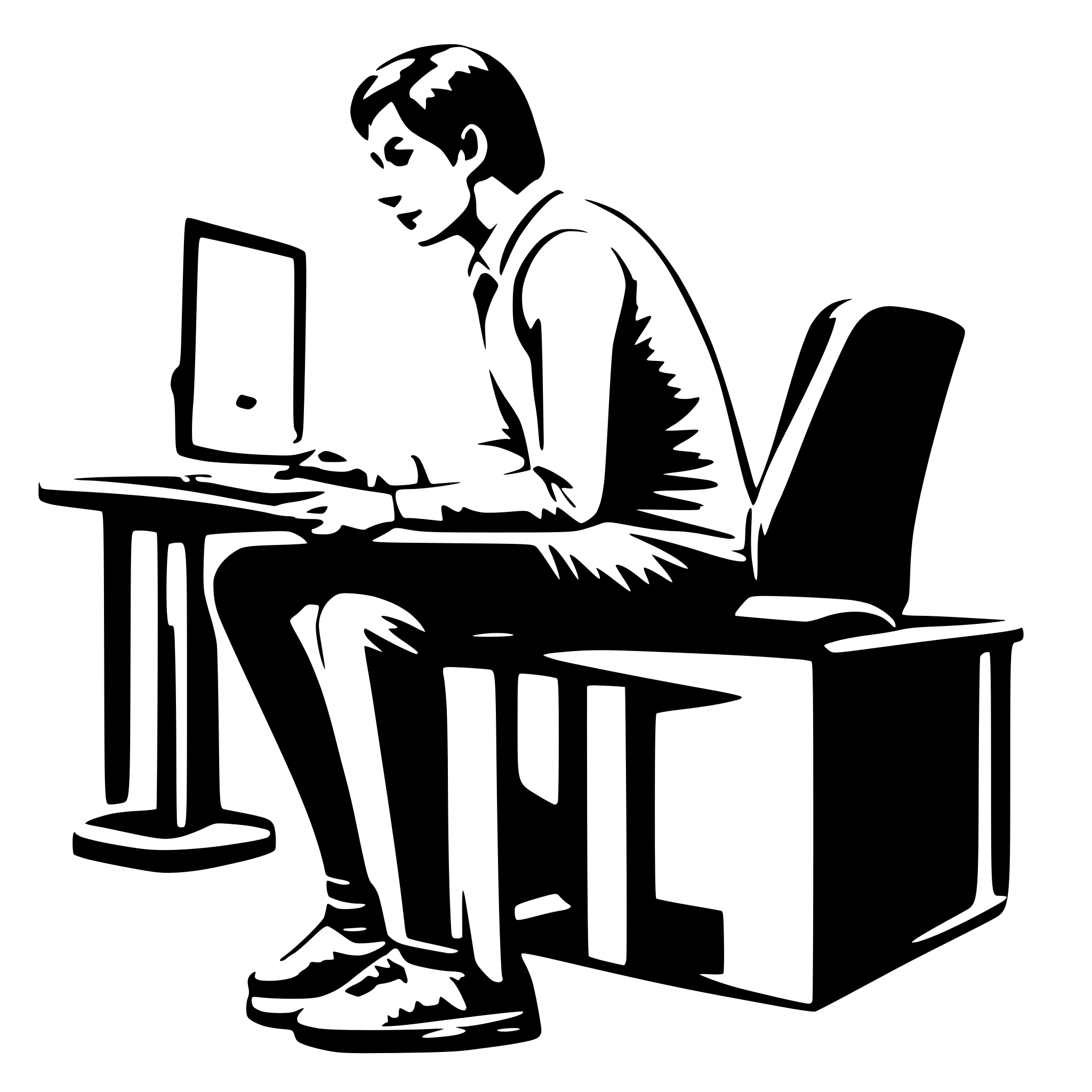 AI-generated SVG of a Wrong sitting positions cause back pain