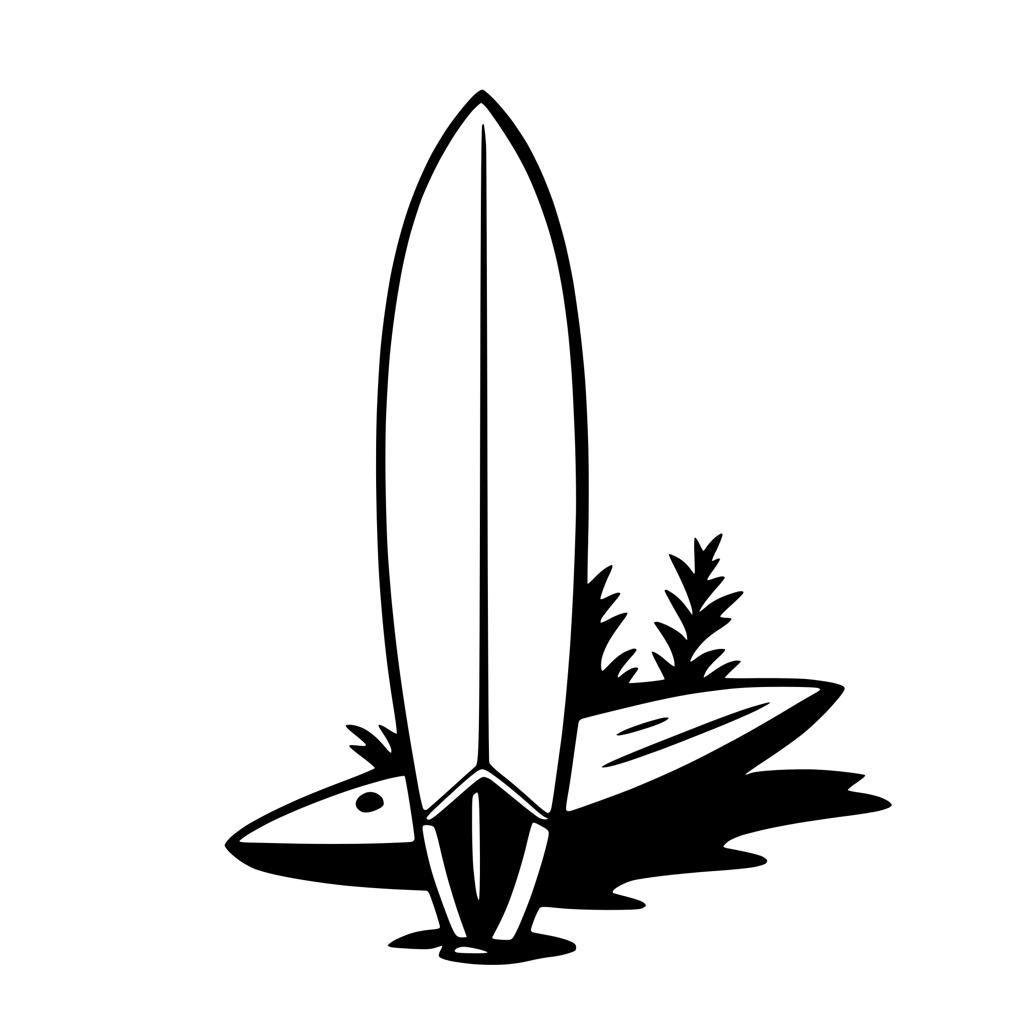 AI-generated SVG of 'surfboard'