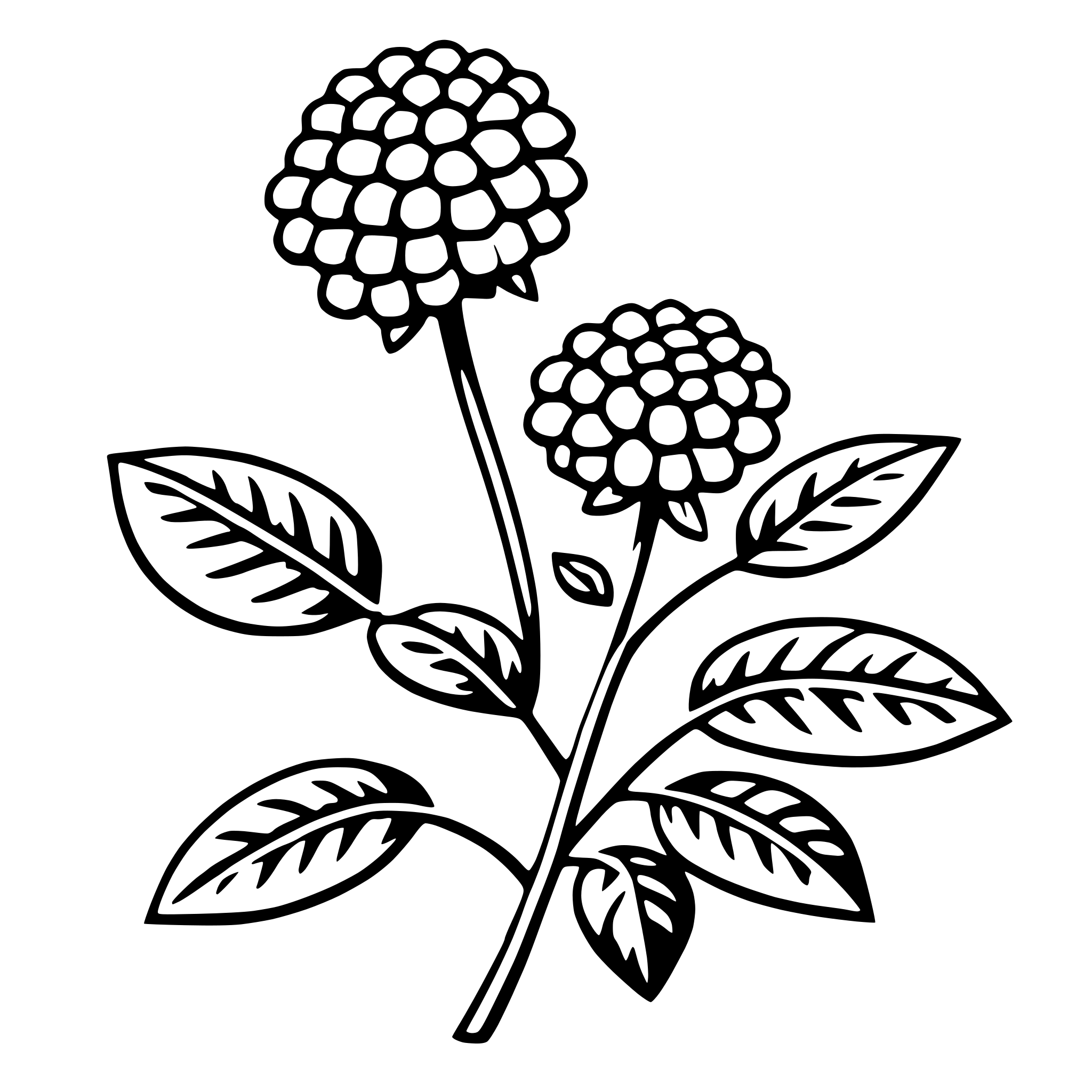 AI-generated SVG of a lantana