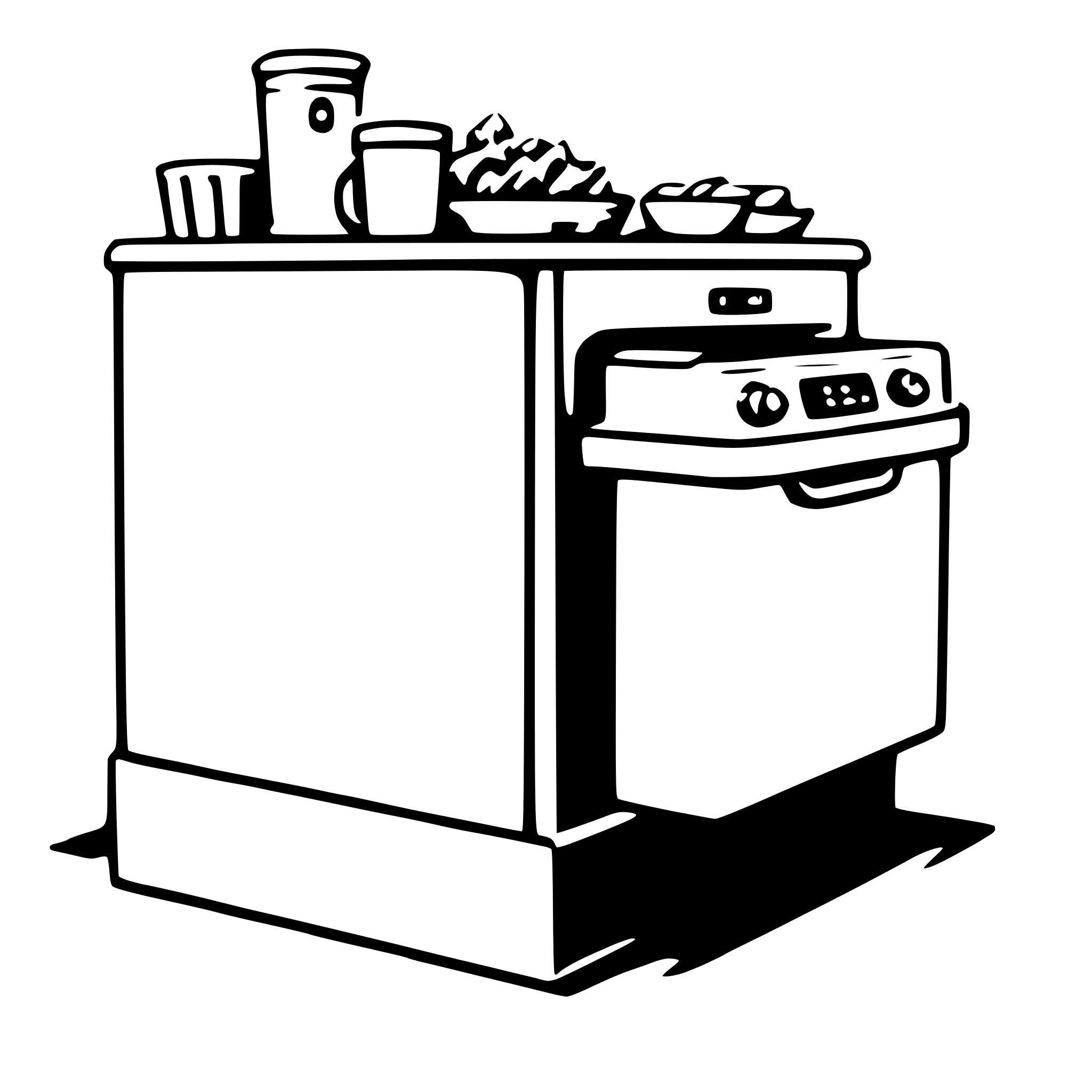 AI-generated SVG of a dishwasher