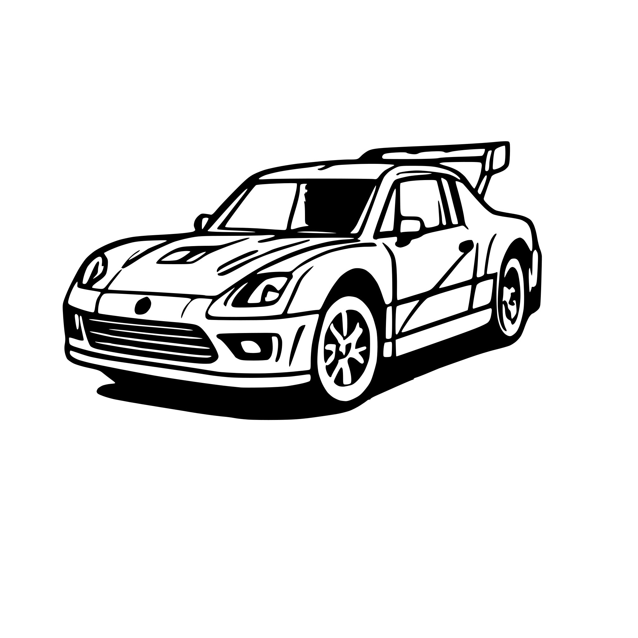 AI-generated SVG of a rally car