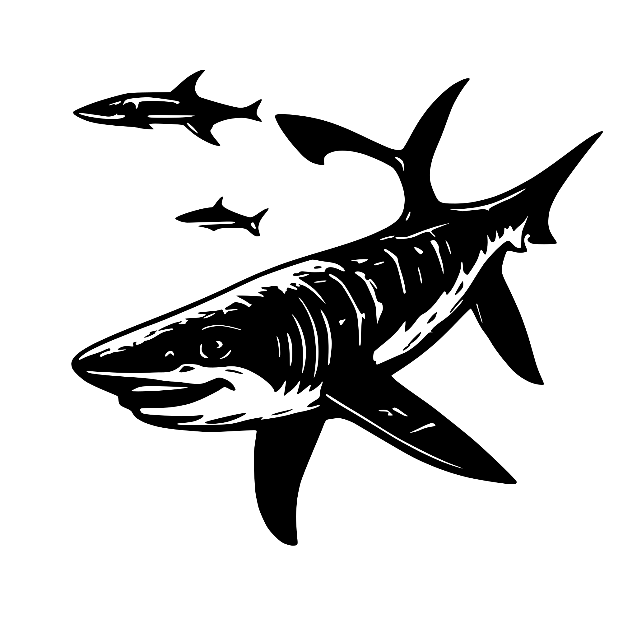AI-generated SVG of a shark