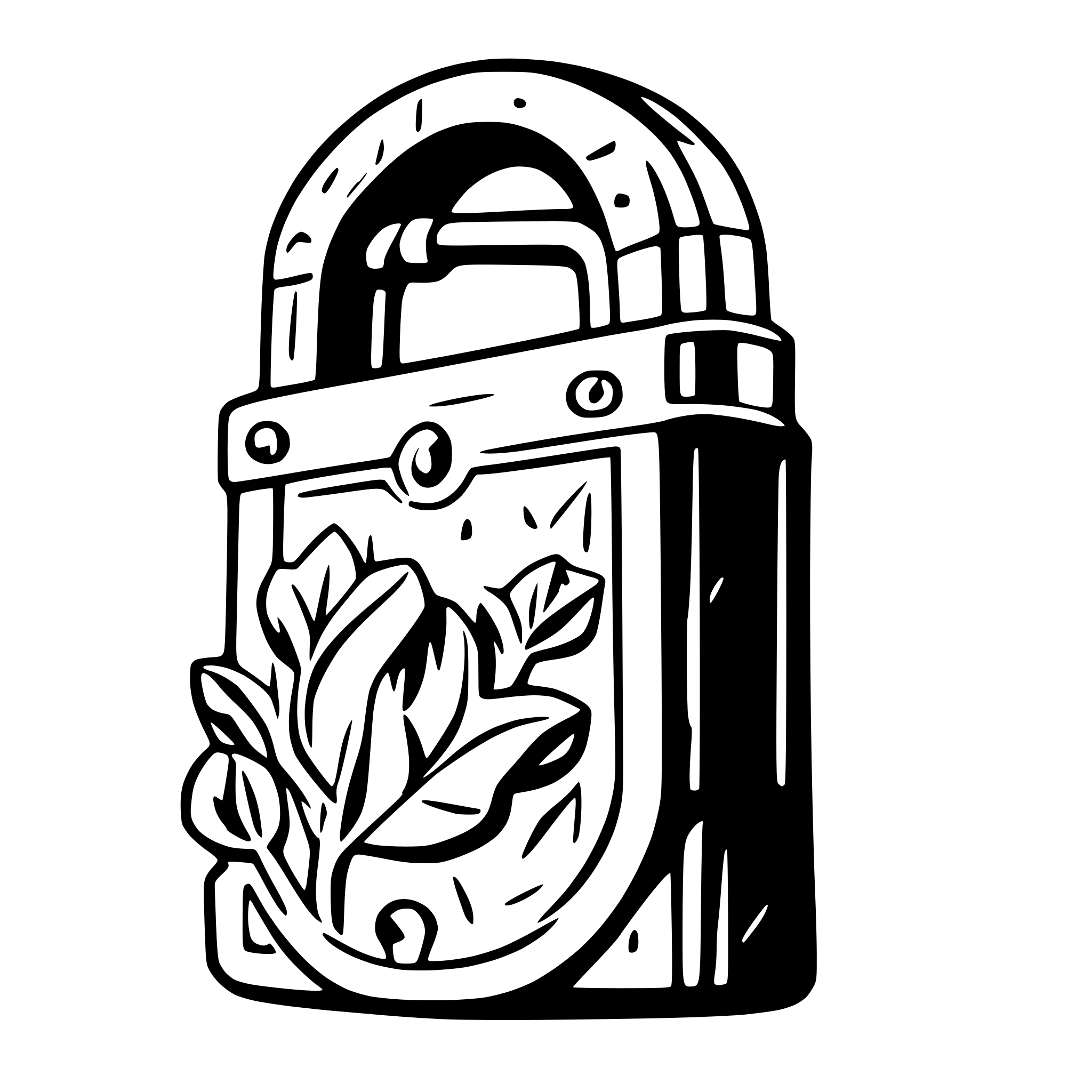 AI-generated SVG of a A ancient victorian lock.