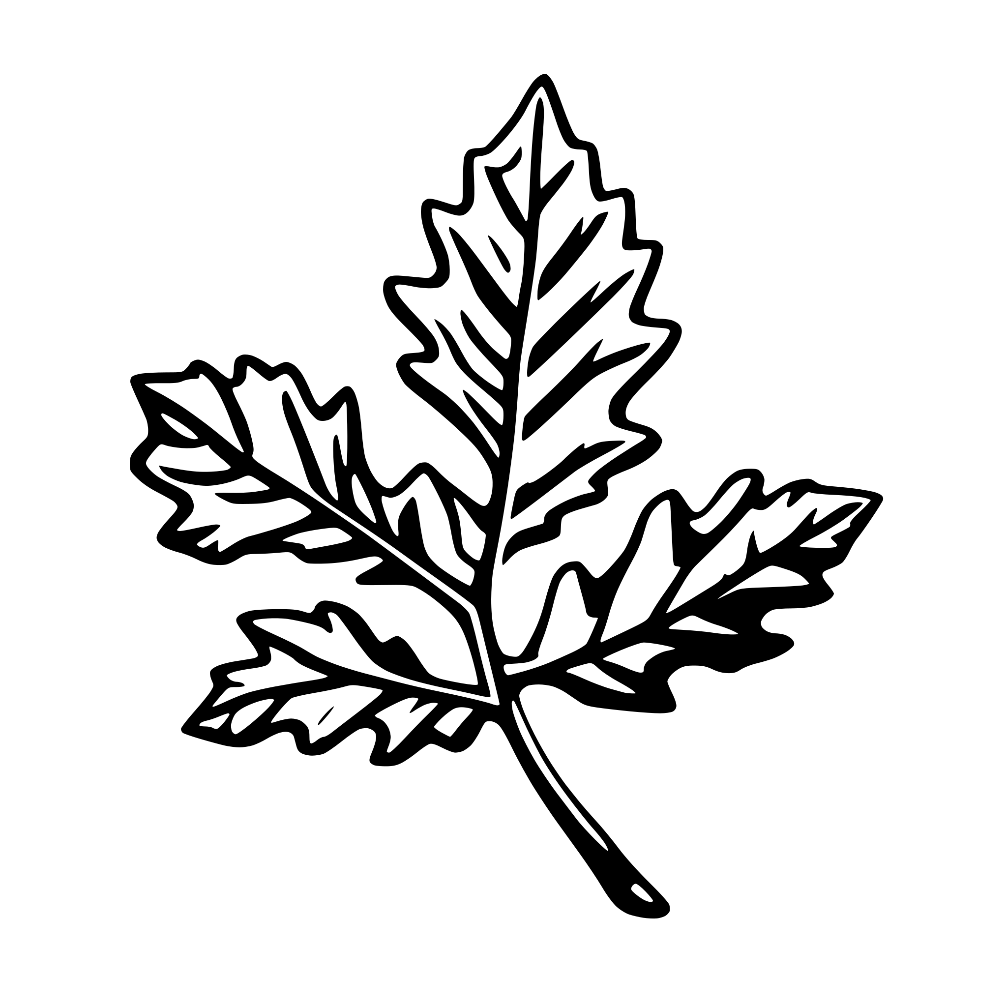 AI-generated SVG of a oak leaf