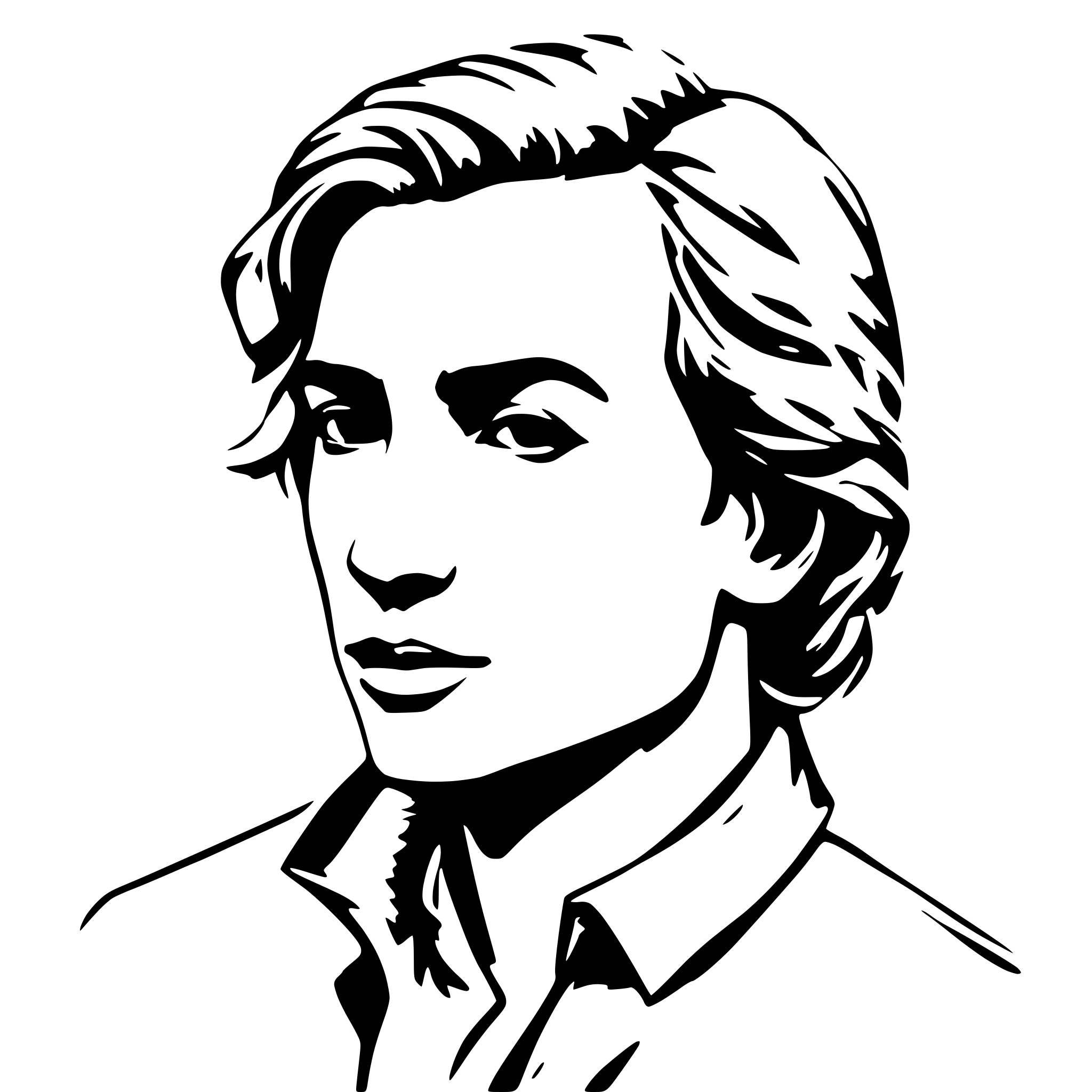 AI-generated SVG of a Single line stroke of a portait