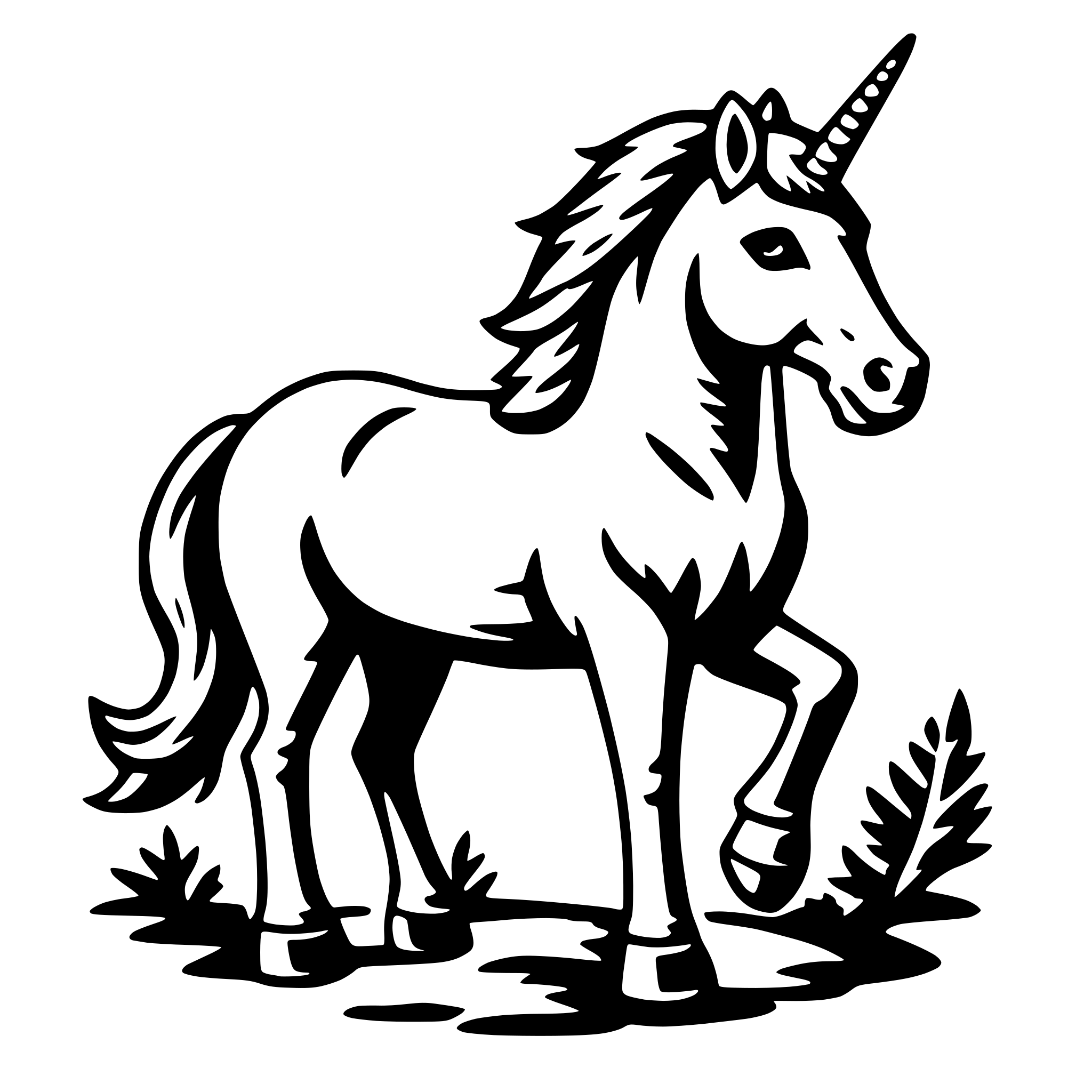 AI-generated SVG of a unicorn