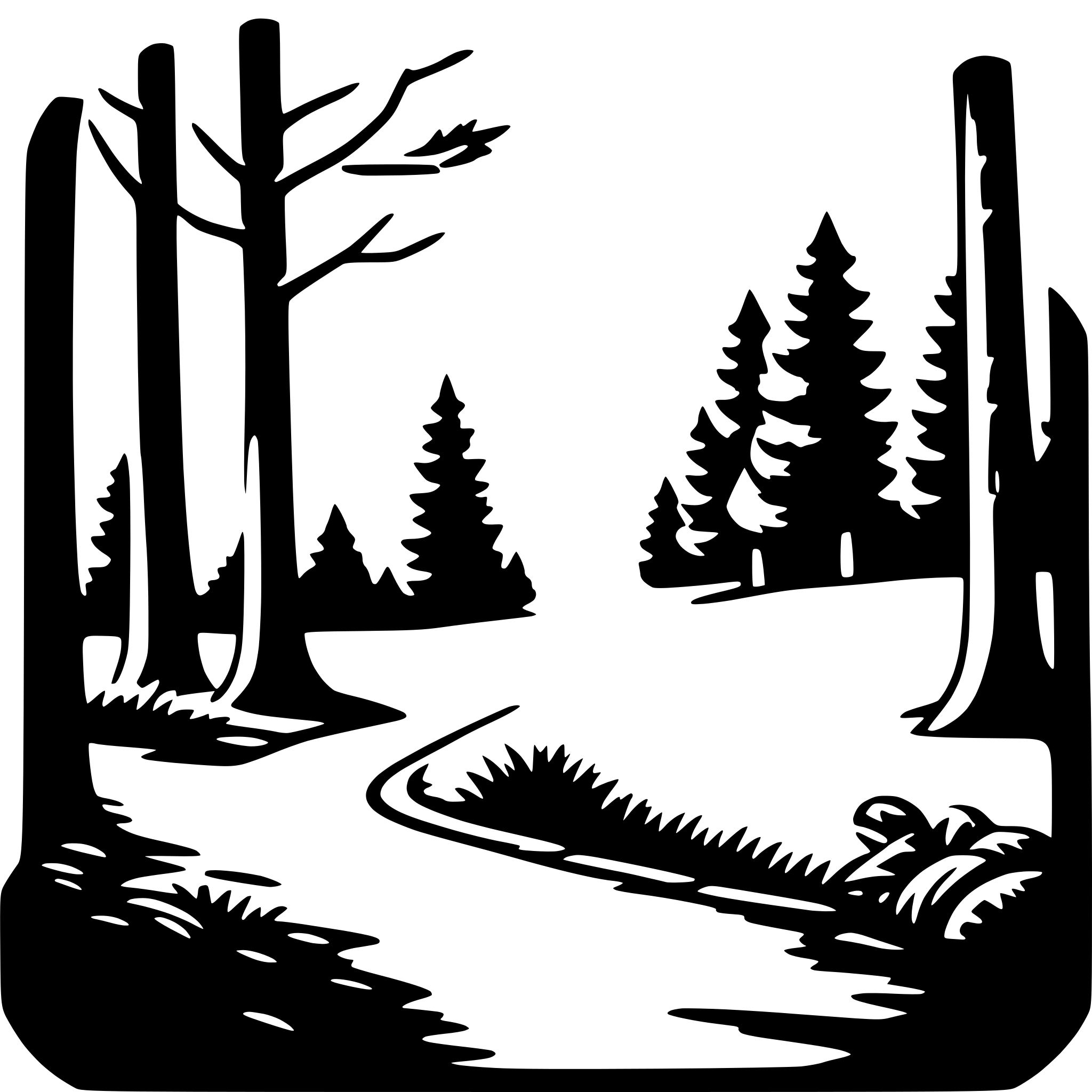 AI-generated SVG of a forest exploration