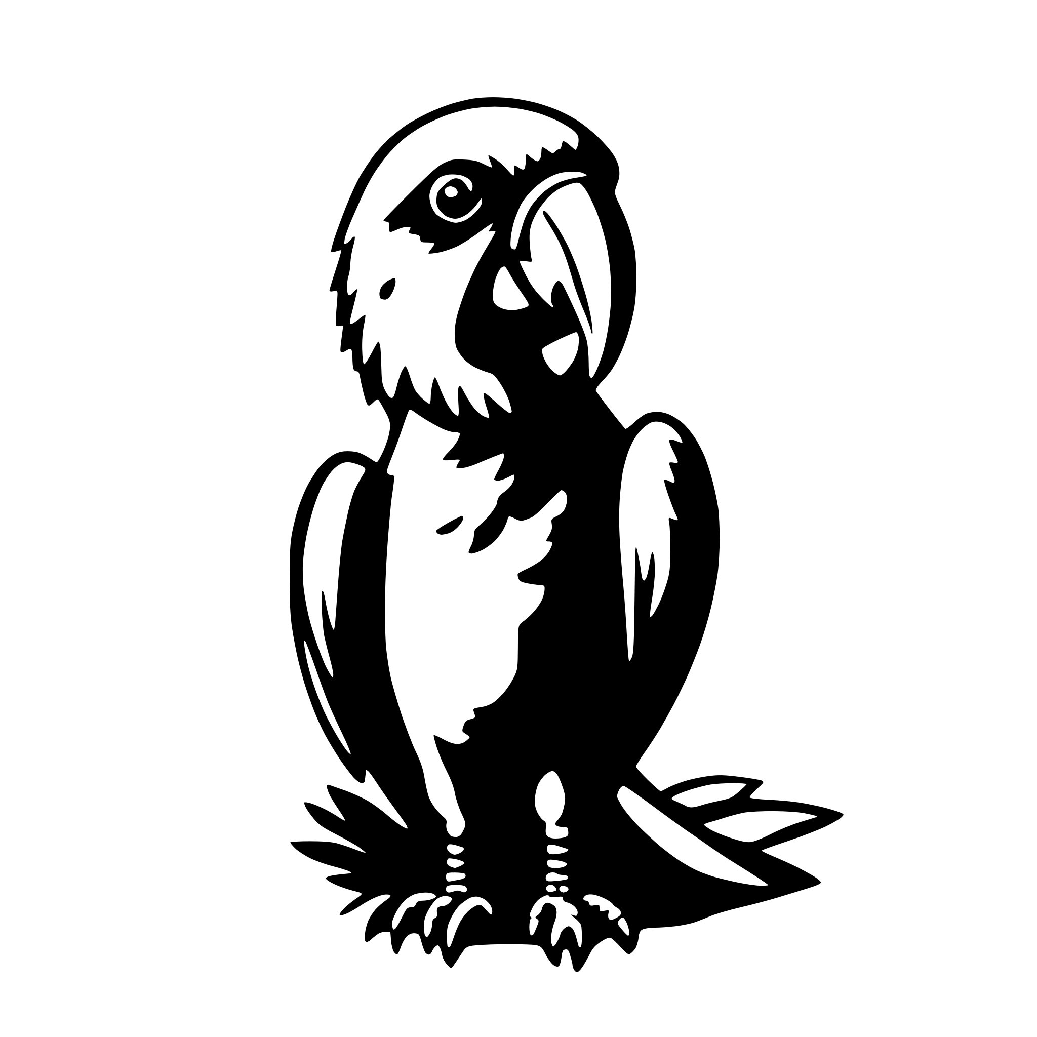 AI-generated SVG of a parrot