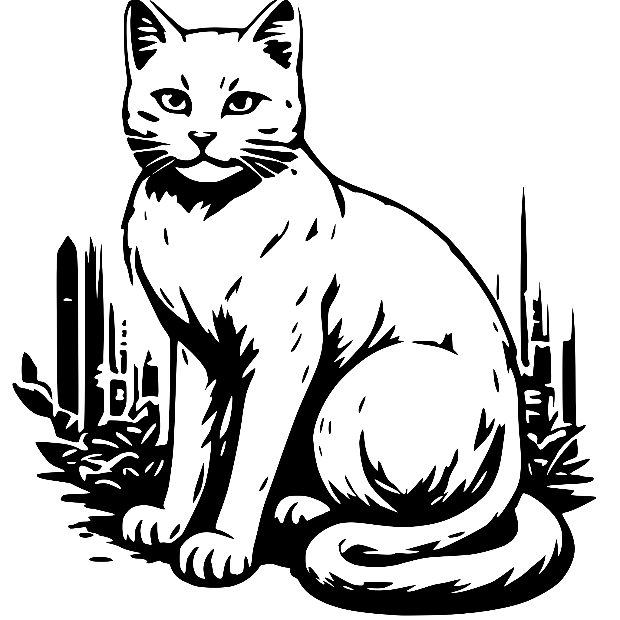 AI-generated SVG of 'cat'