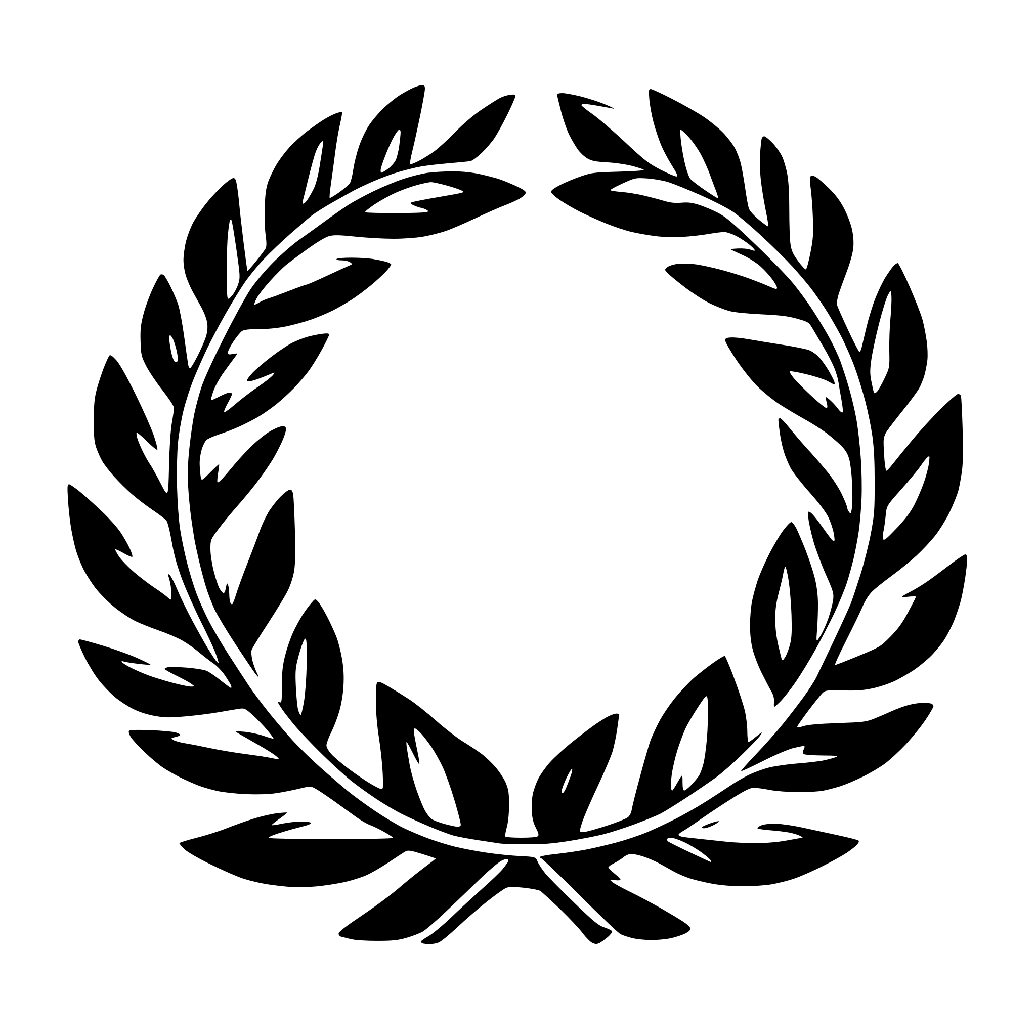 AI-generated SVG of 'laurel wreath'