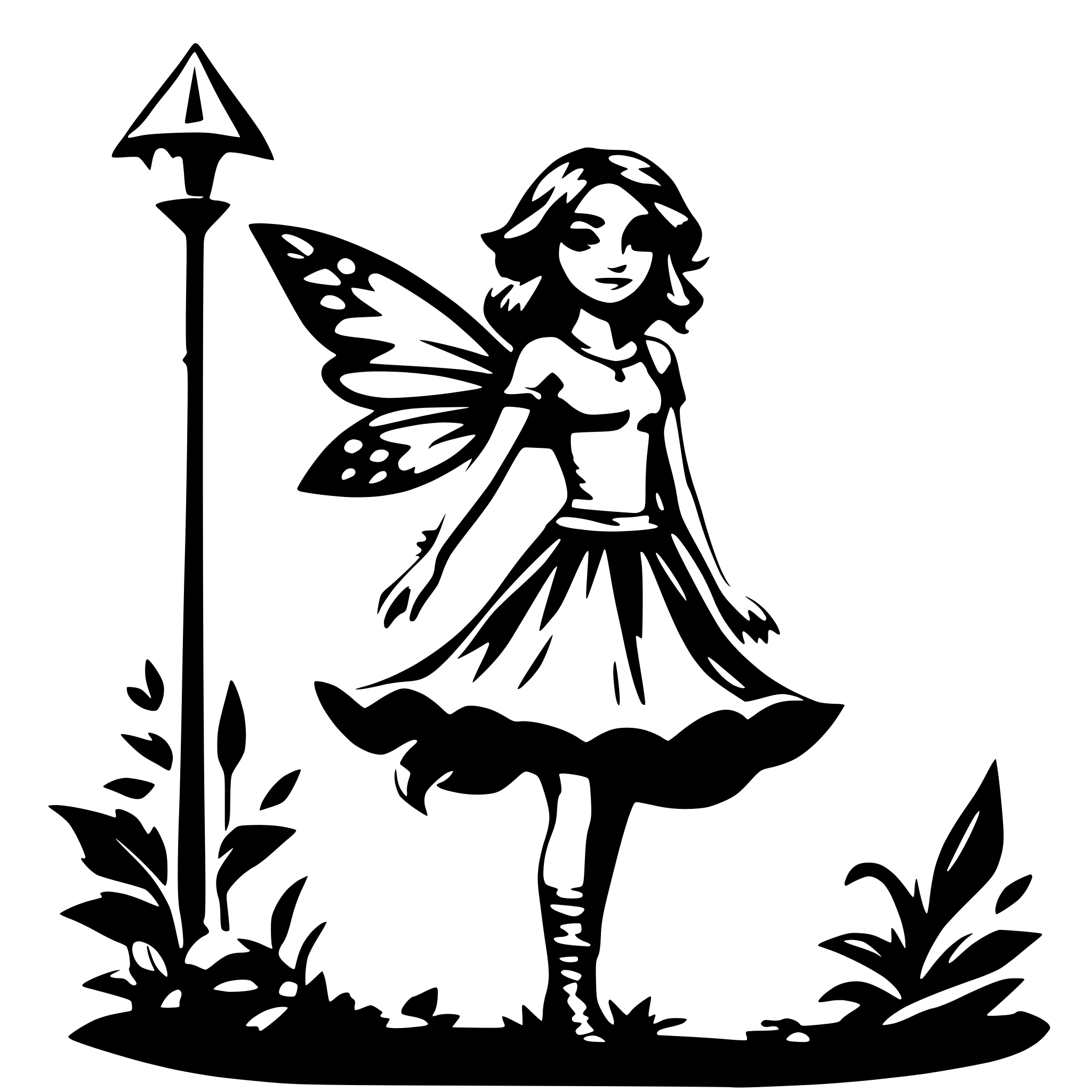 AI-generated SVG of a fairy in temtem artstyle