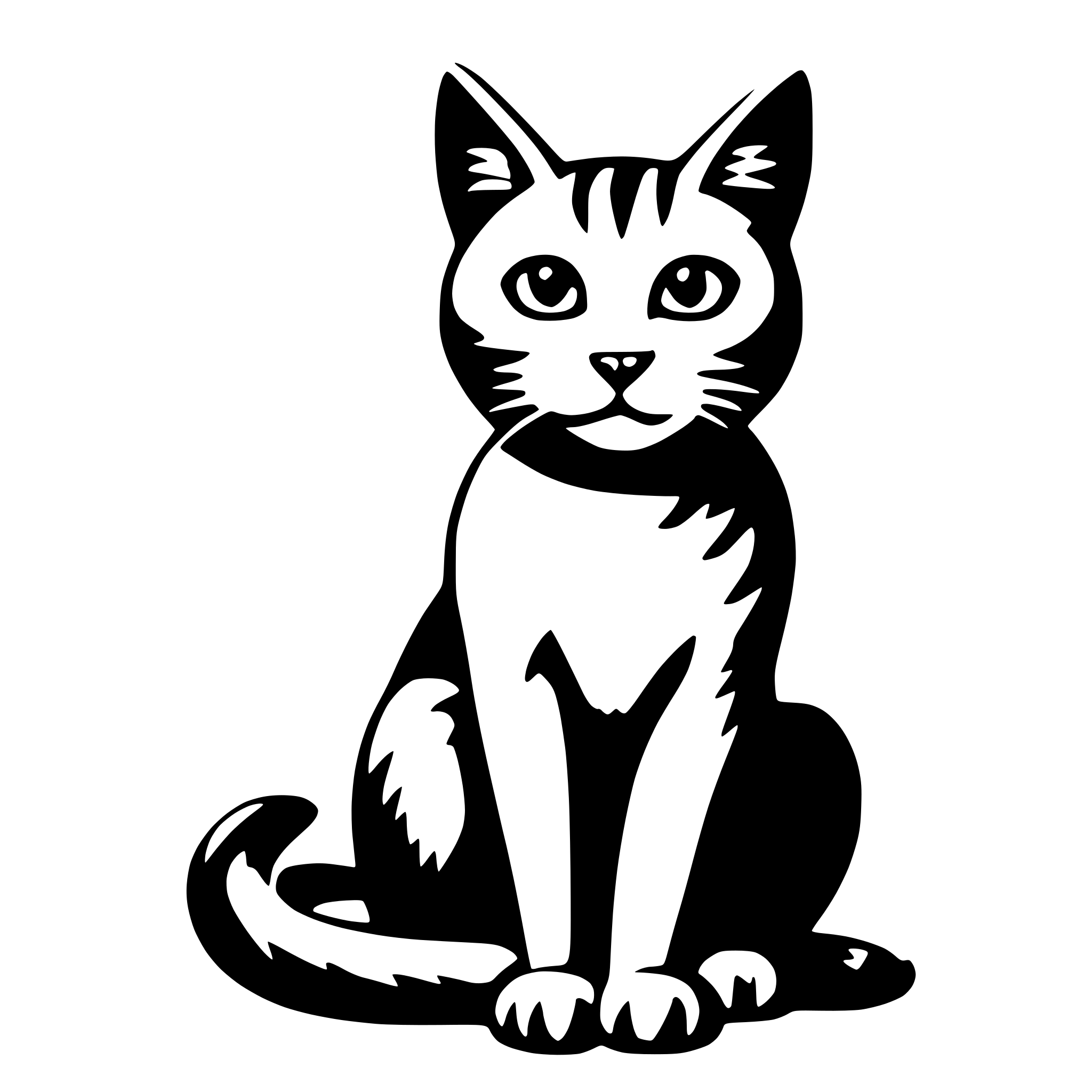 AI-generated SVG of 'cat'