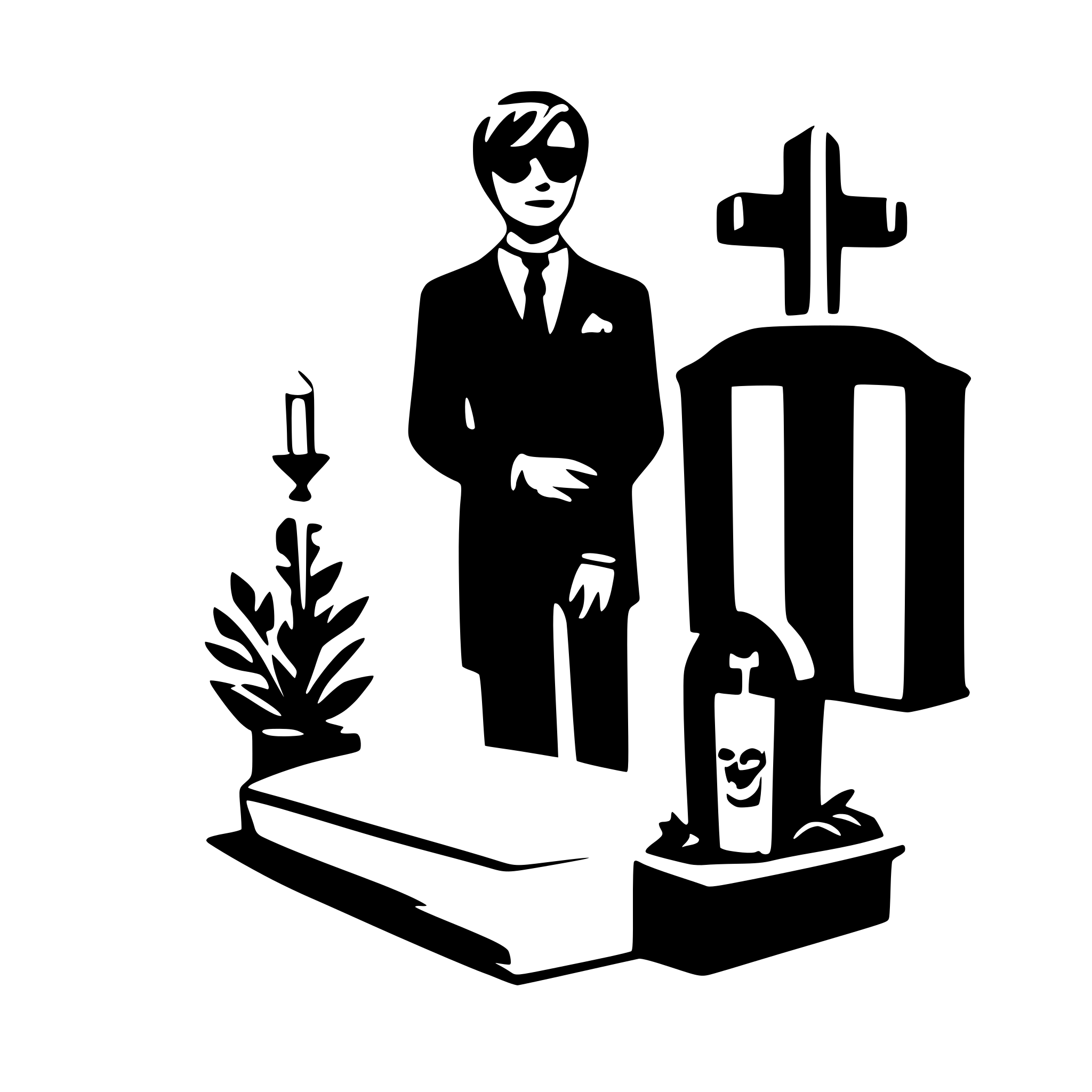 AI-generated SVG of a funeral