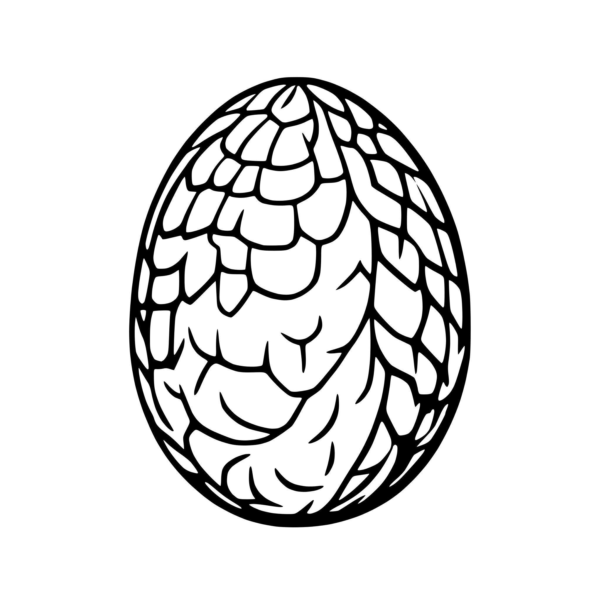 AI-generated SVG of 'dragon egg with scales'