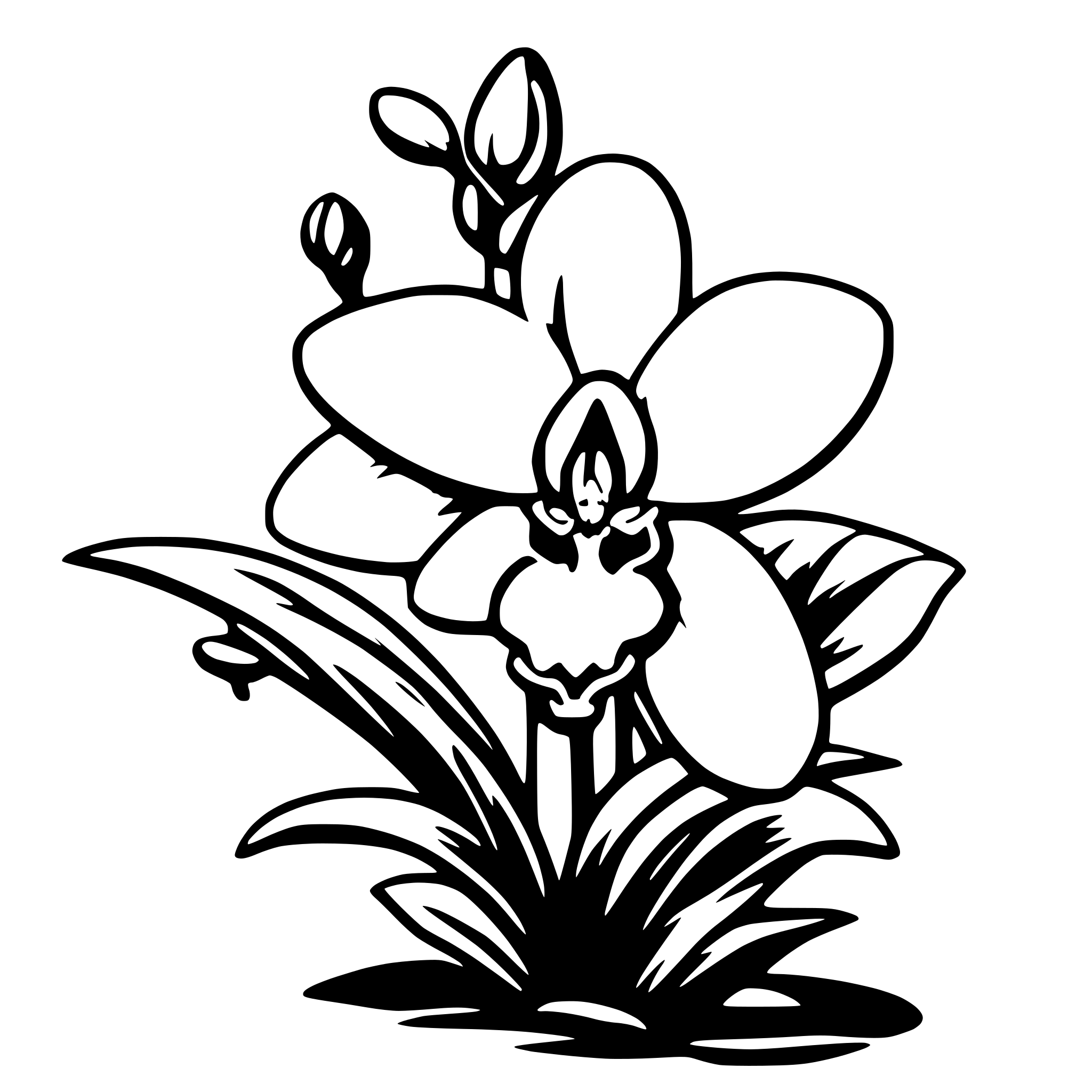 AI-generated SVG of a orchidea