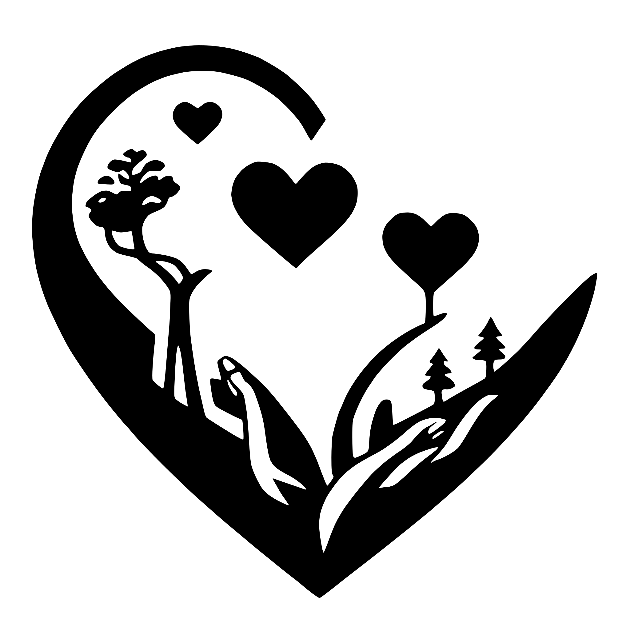 AI-generated SVG of 'heart-shaped world'