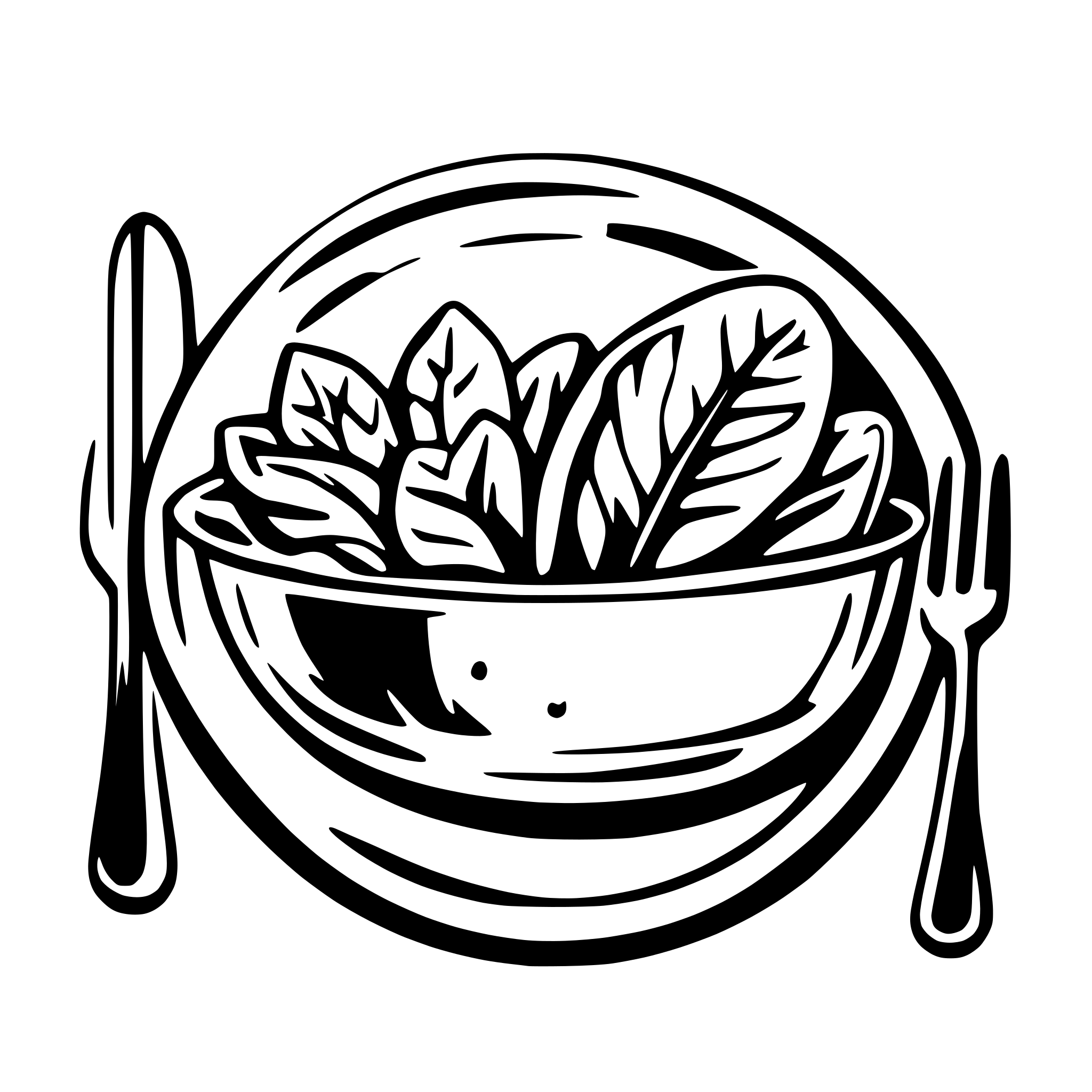 AI-generated SVG of a i need a food plate that combine some vegetables and need it colored