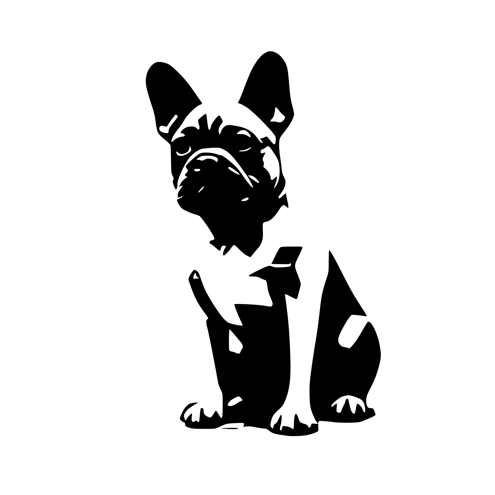 AI-generated SVG of 'French Bulldog low poly'