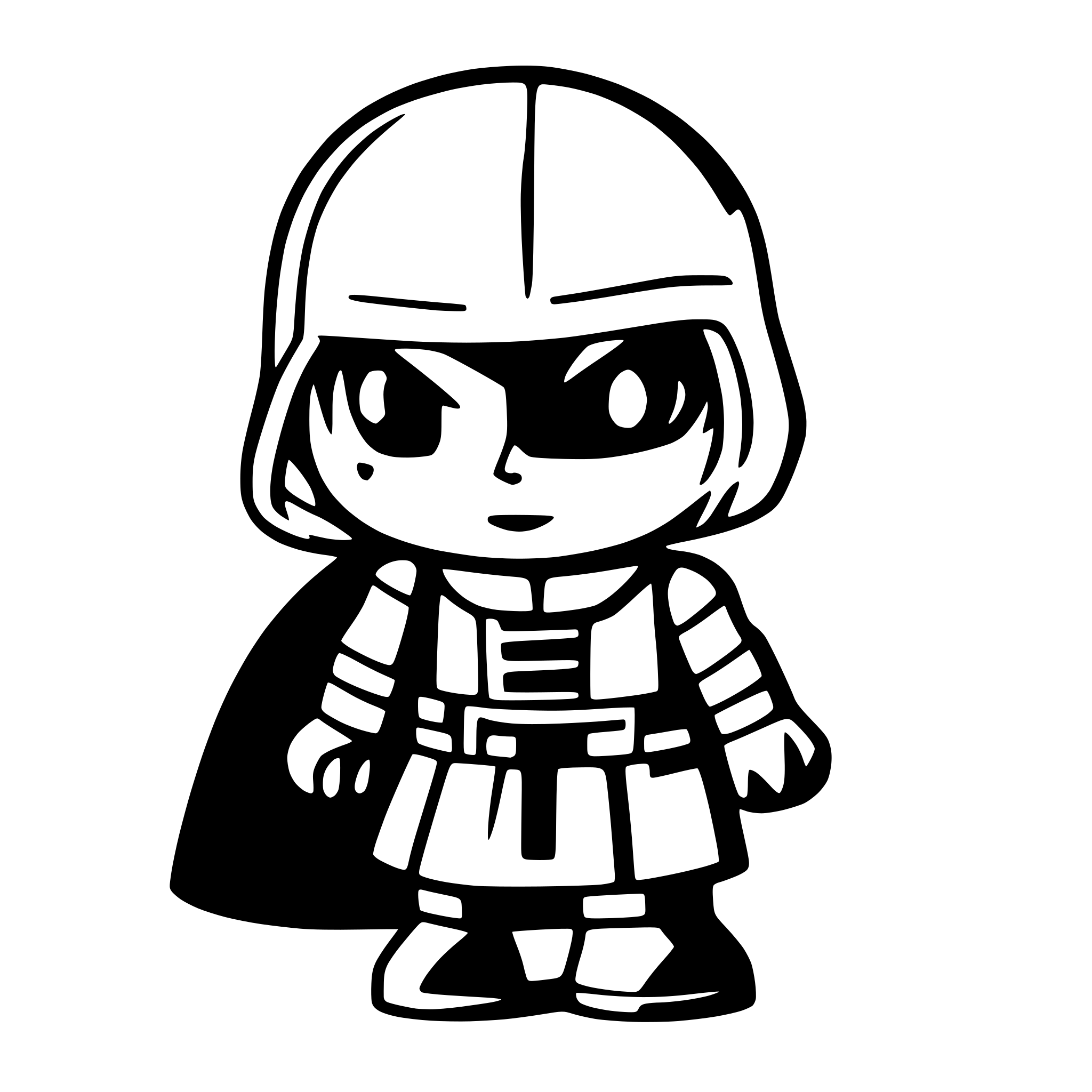 AI-generated SVG of 'hello Kitty is darth vader'