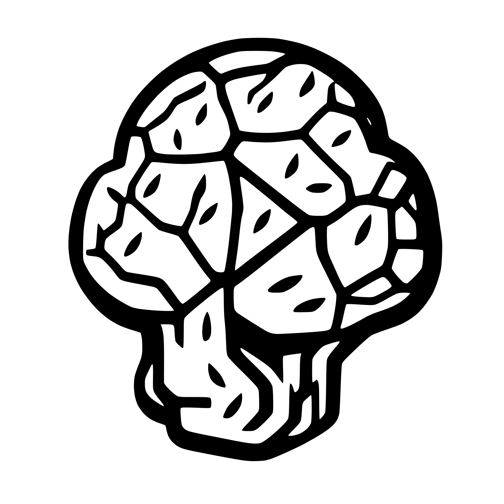 AI-generated SVG of a create big detailed icon of neural network, represents AI as a brain icon with neural details, 25 details must be unique and link with very detailed brain icon, brain icon have symmetry