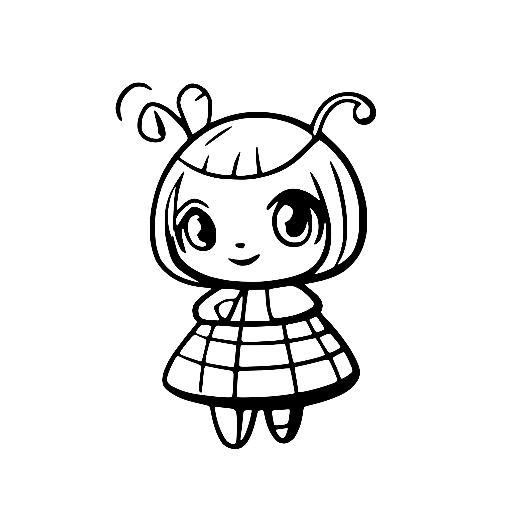 AI-generated SVG of a cute bee