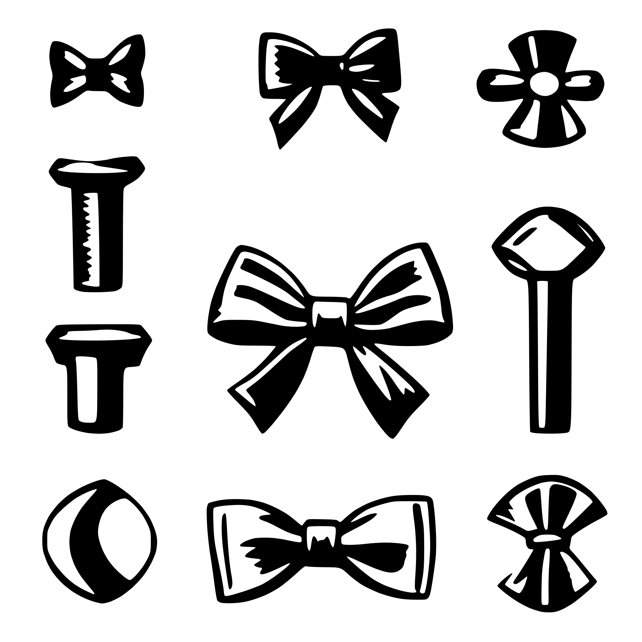 AI-generated SVG of 'Hair Bow Cutting Patterns'